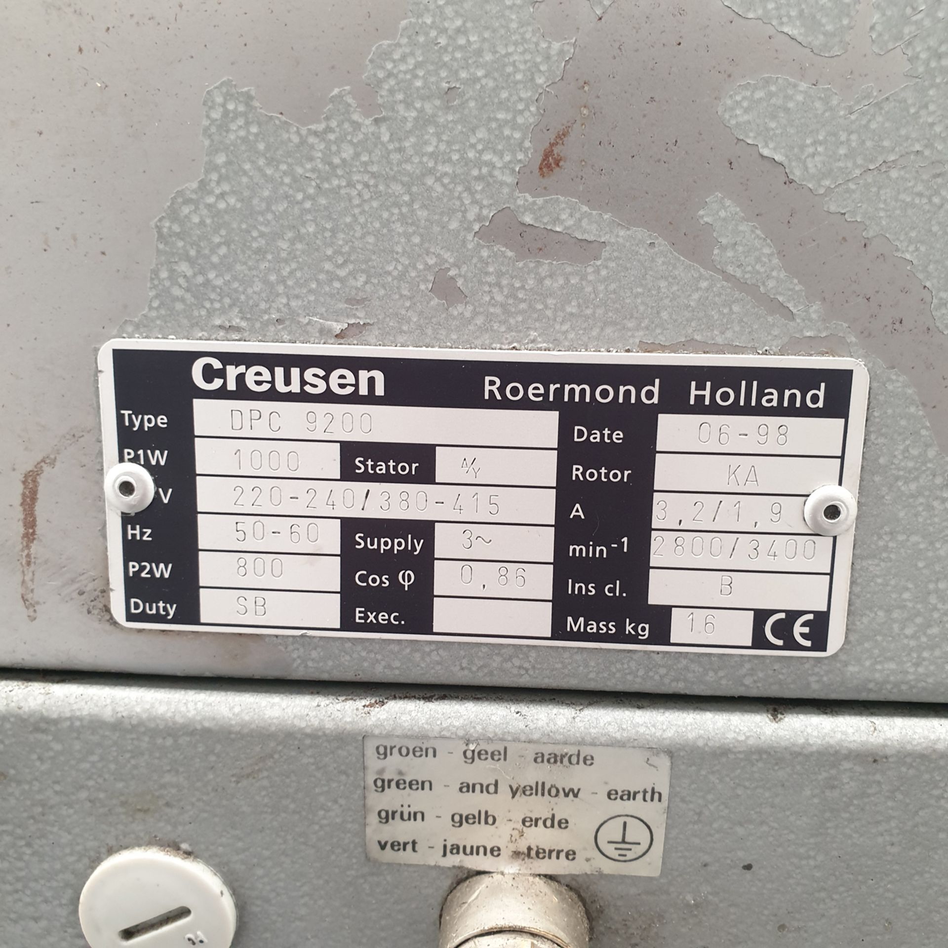 Creusen Type DPC 9200. Double Ended Polishing Machine on Steel Stand. - Image 7 of 7