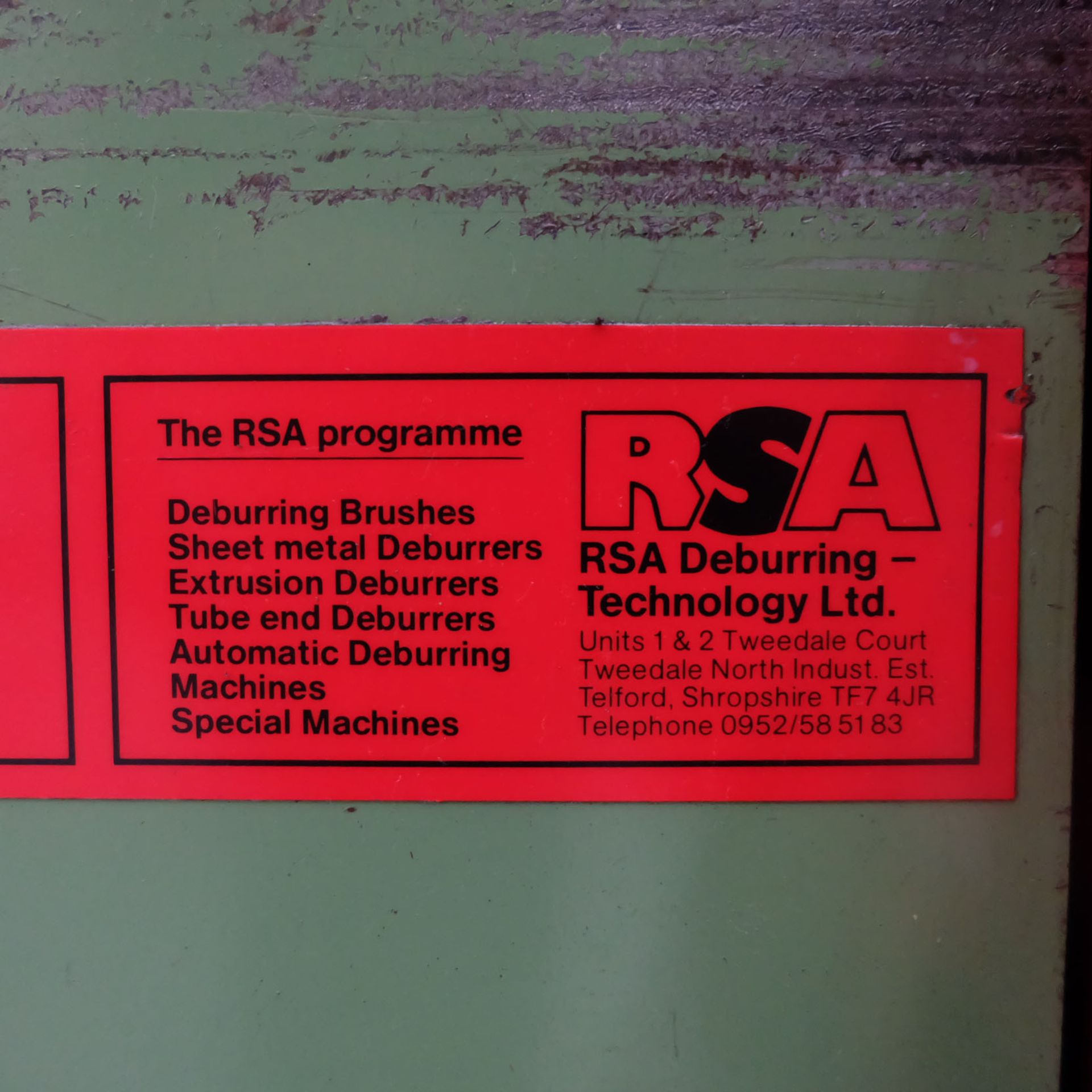 RSA Type STL Deburrer Machine On Steel Stand. - Image 4 of 6