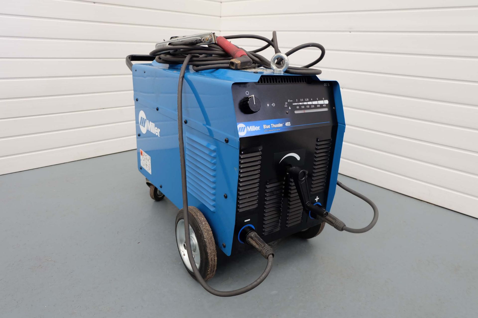 Miller Blue Thunder 403 DC-CC Welding Power Source On Wheels With Torch.