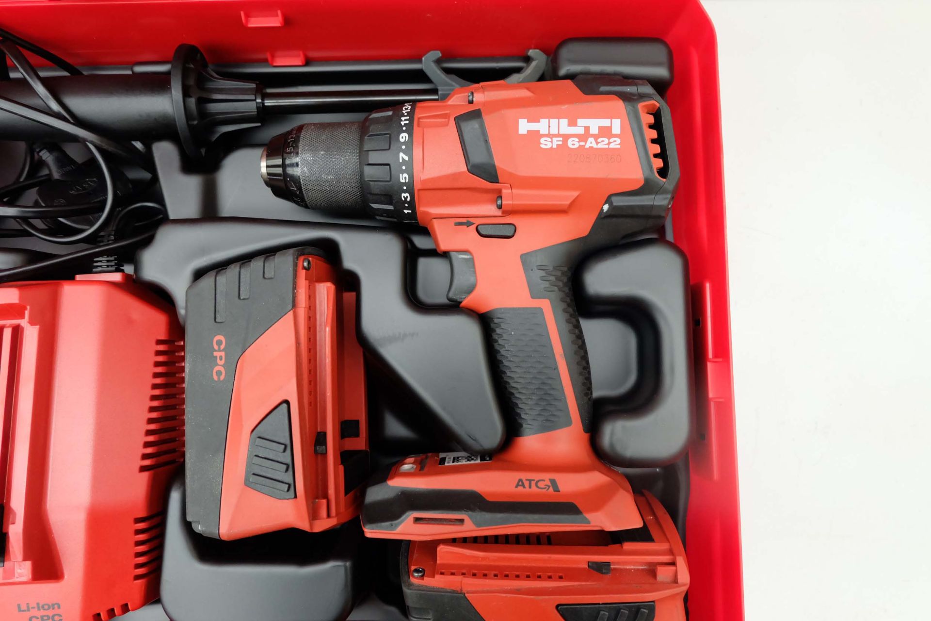 Hilti Model SF 6-A22 Cordless Power Drill. 2 x 22V 5.2Ah Batteries. 240V Charger. - Image 3 of 9