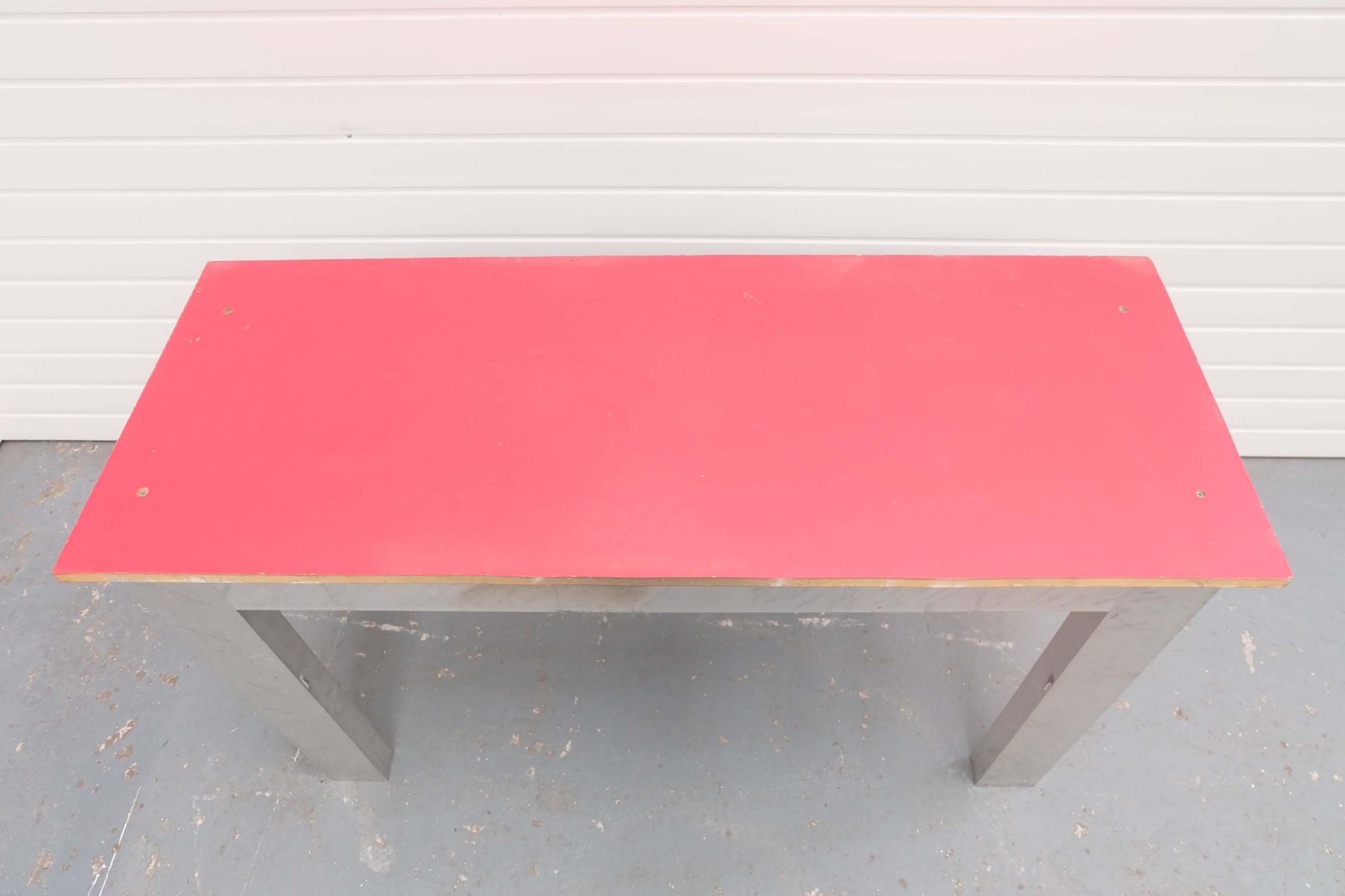 Aluminium Workbench With Wood Top. Size: 48" x 18" x 30" High. - Image 3 of 3