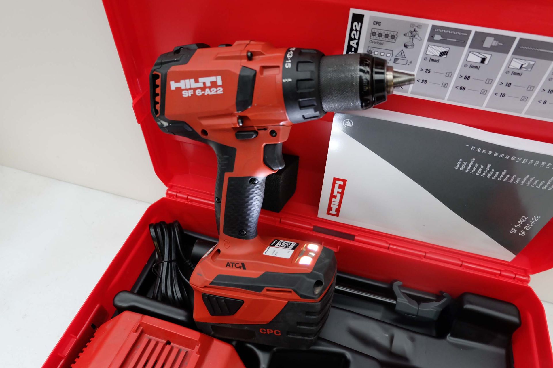 Hilti Model SF 6-A22 Cordless Power Drill. 2 x 22V 5.2Ah Batteries. 240V Charger. - Image 4 of 8