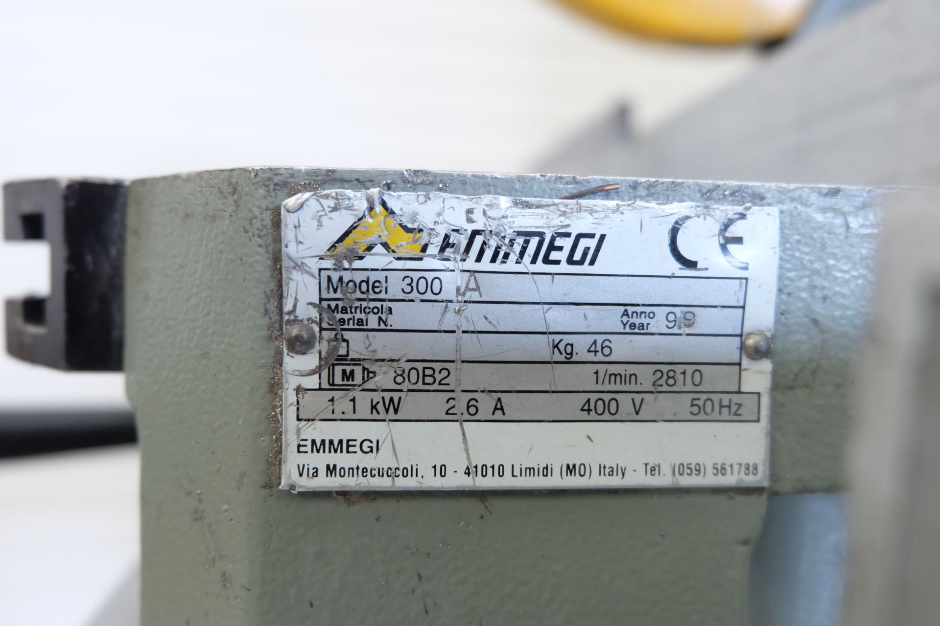 Emmegi Model 300 A Bench Top Aluminium Pull Down Chop Saw. - Image 6 of 7