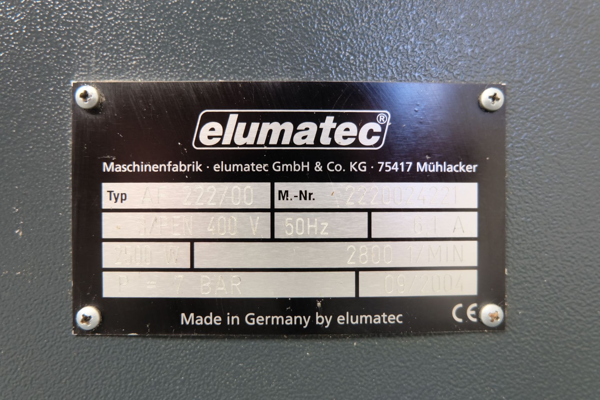 Elumatec Model AF 222 End Milling Machine. - Image 6 of 8