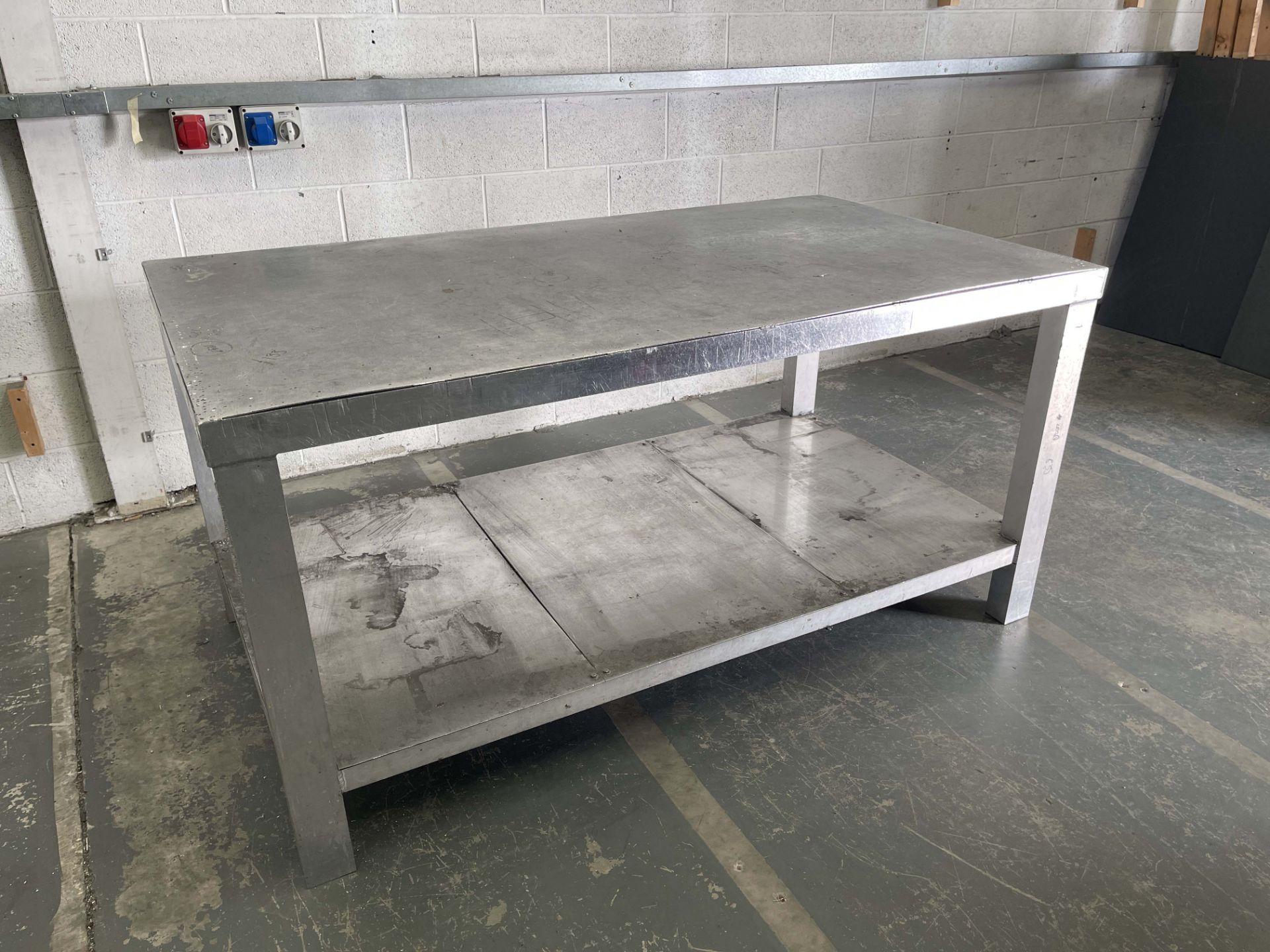 Aluminium Workbench 3' x 3" x 6' W x 3' High. - Image 2 of 3
