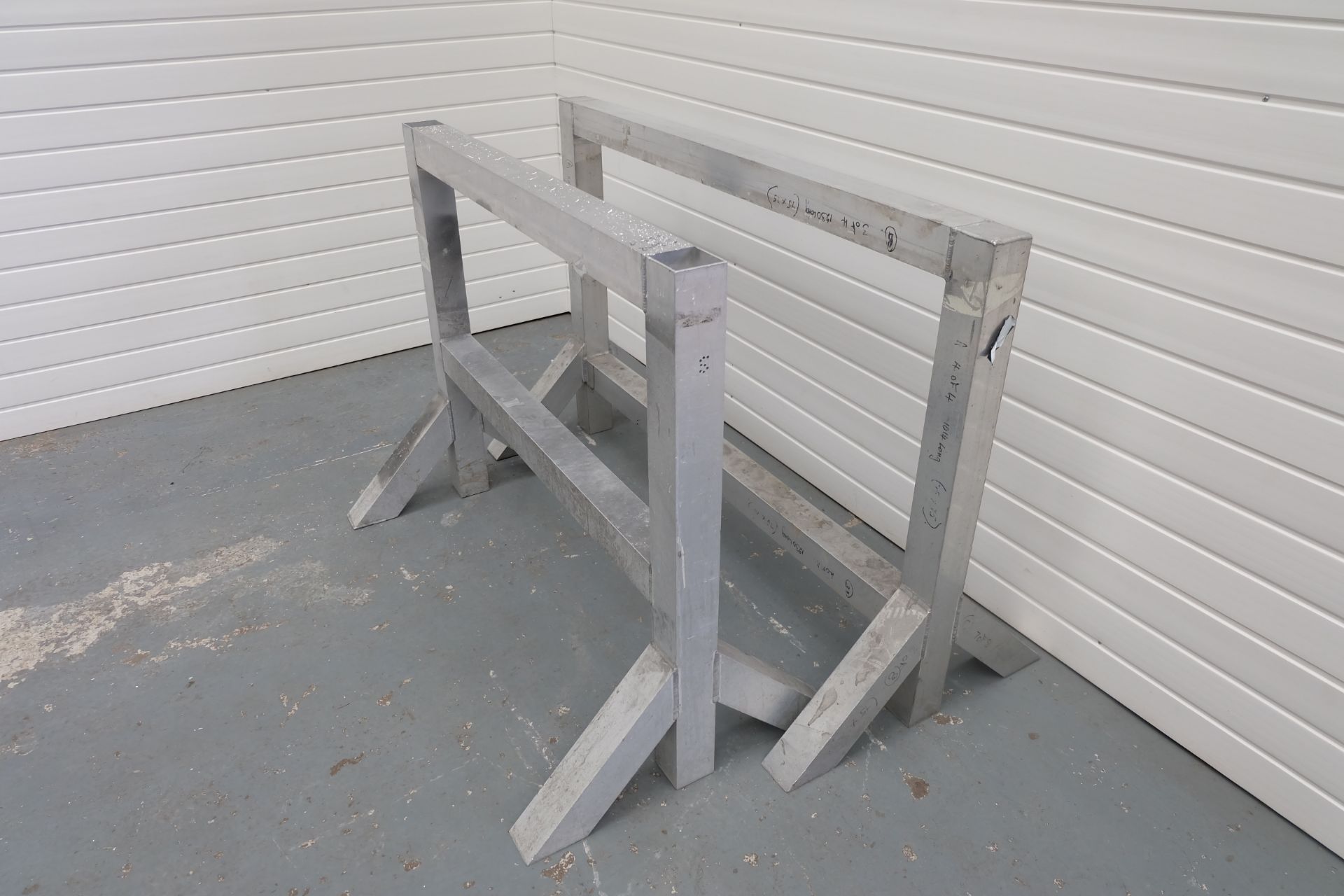 2 x Aluminium Stands. Size 54" & 45" x 36" High. - Image 2 of 3