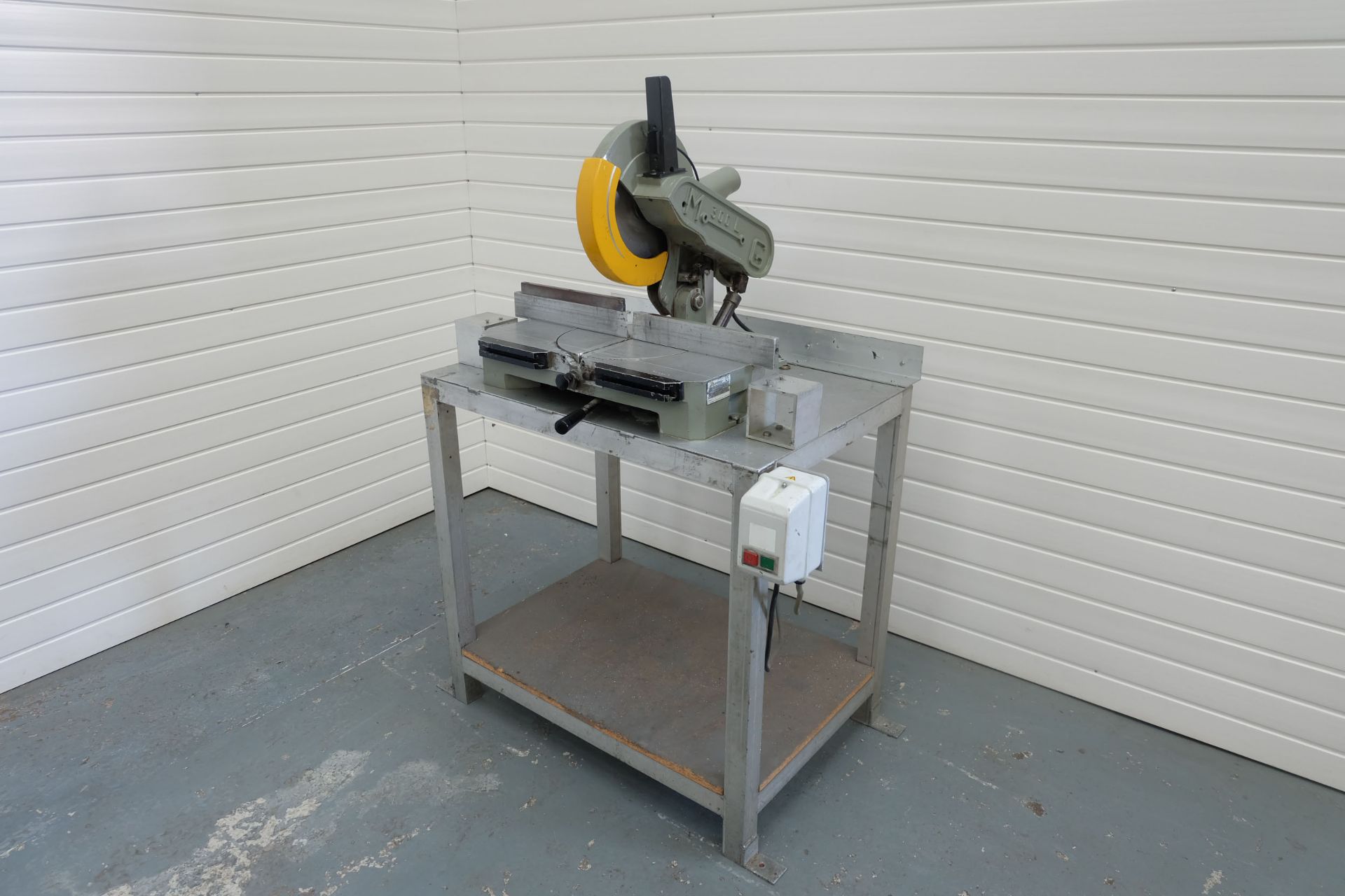 Emmegi Model 300 A Bench Top Aluminium Pull Down Chop Saw.