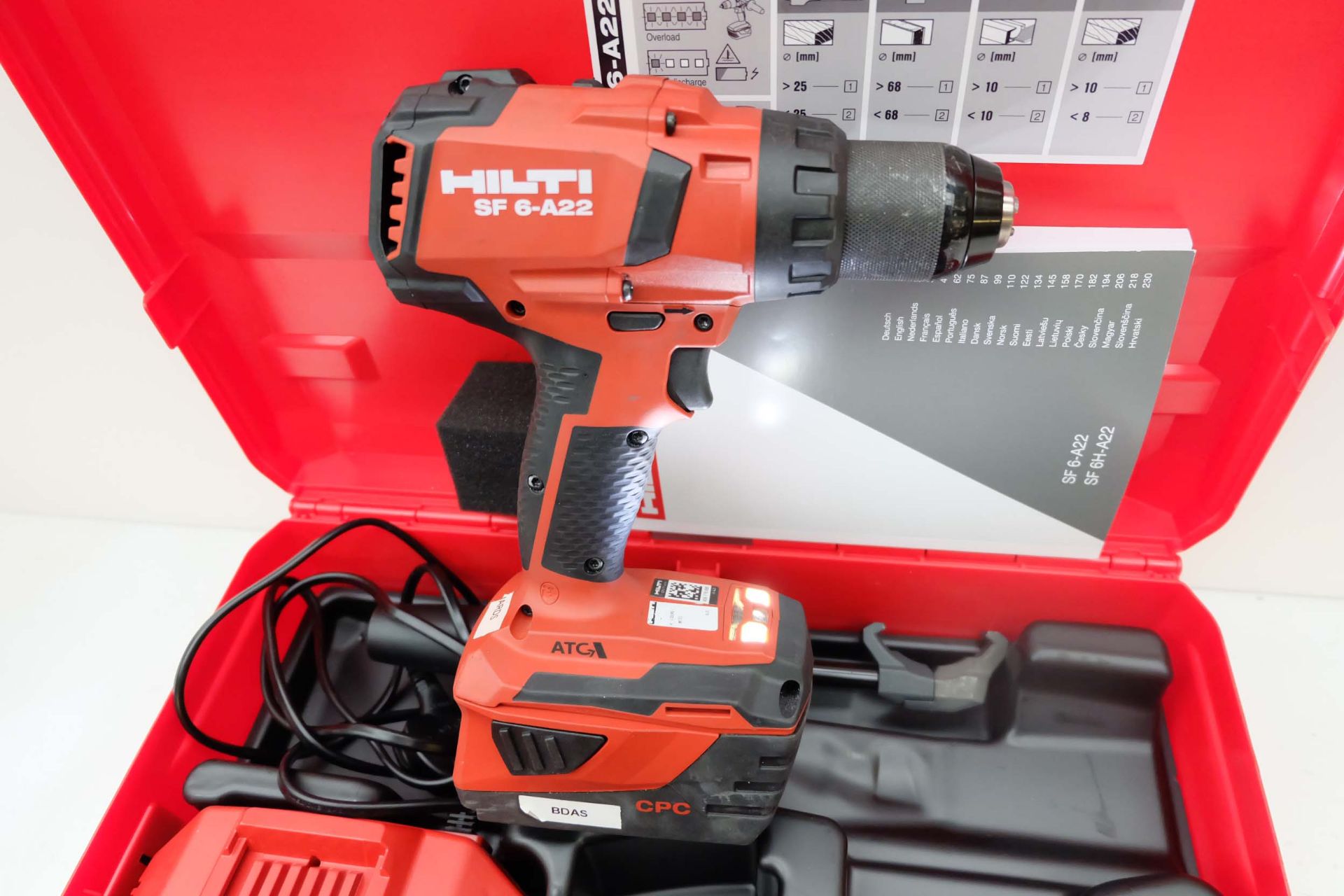 Hilti Model SF 6-A22 Cordless Power Drill. 2 x 22V 5.2Ah Batteries. 240V Charger. - Image 5 of 9
