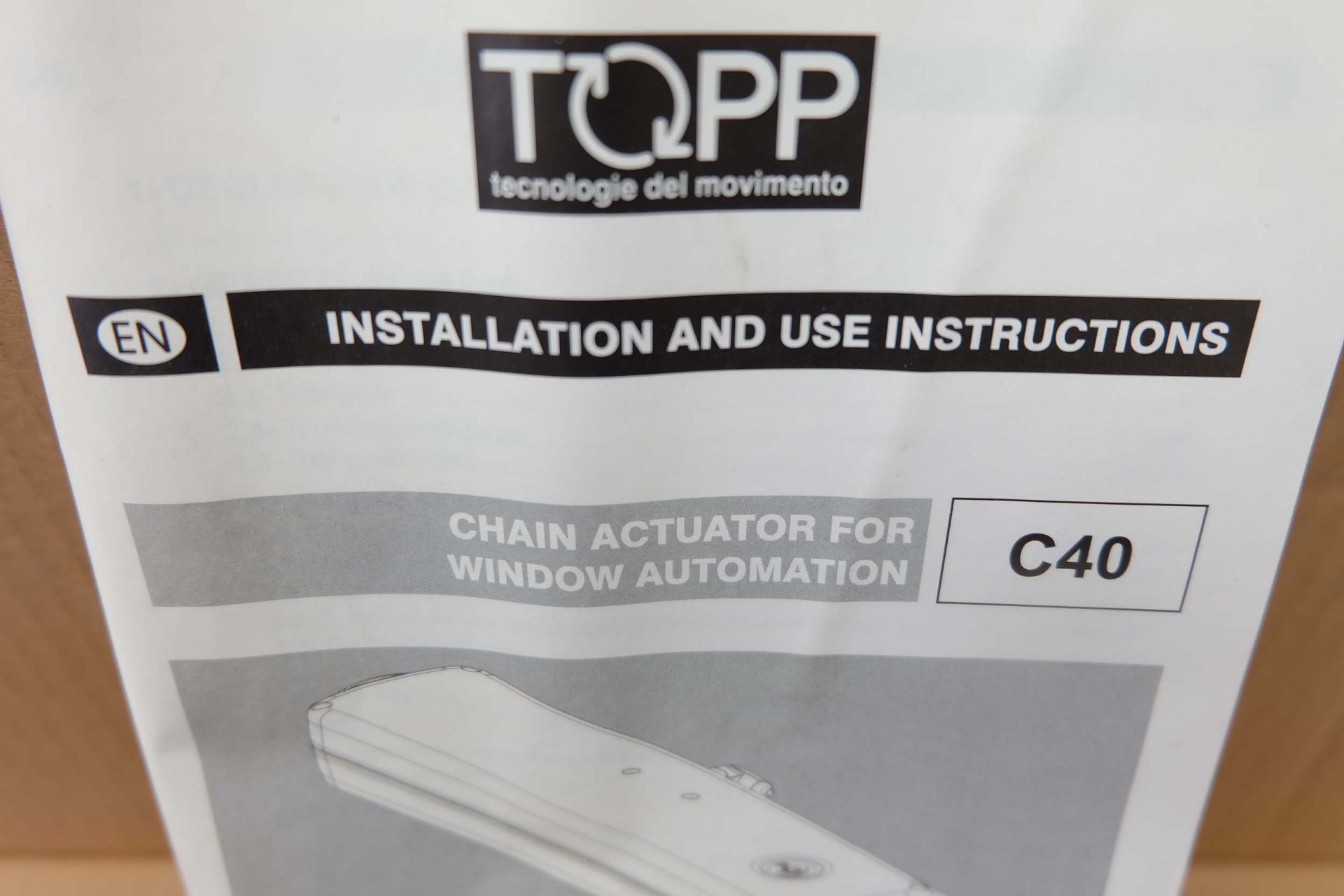 Topp Model C40 Chain Activator for Window Automation 230V-50W. Adjustable Stroke 100-500mm. - Image 4 of 4