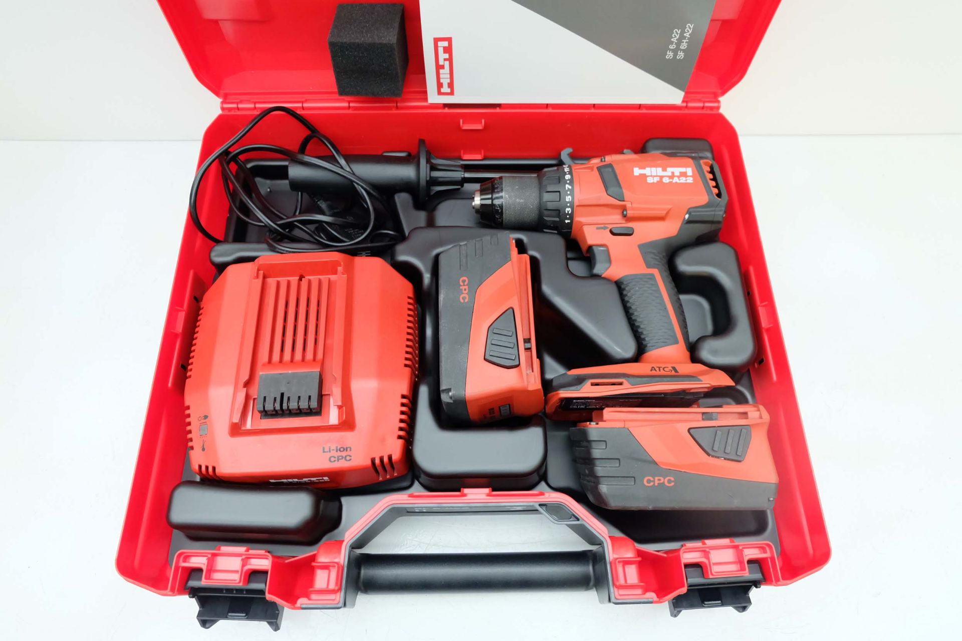 Hilti Model SF 6-A22 Cordless Power Drill. 2 x 22V 5.2Ah Batteries. 240V Charger. - Image 2 of 9
