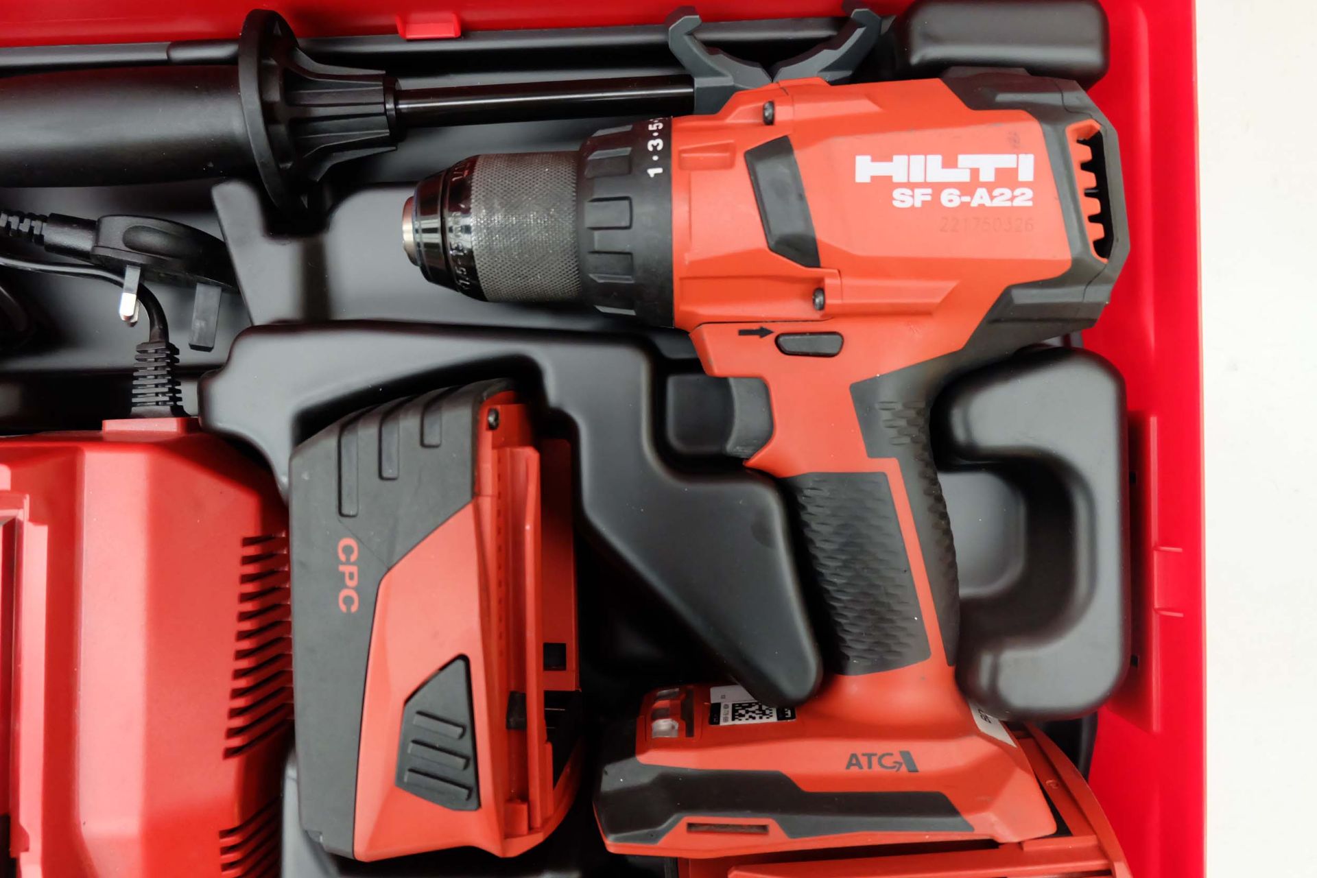 Hilti Model SF 6-A22 Cordless Power Drill. 2 x 22V 5.2Ah Batteries. 240V Charger. - Image 2 of 8