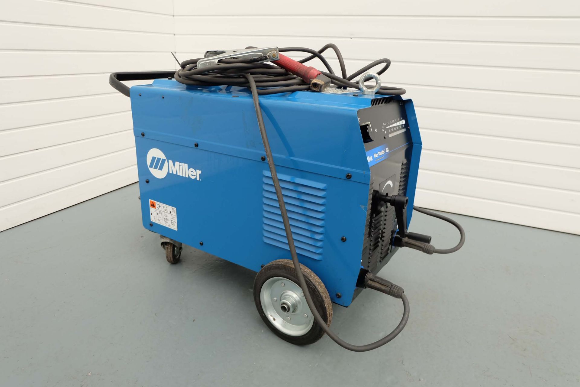 Miller Blue Thunder 403 DC-CC Welding Power Source On Wheels With Torch. - Image 2 of 6
