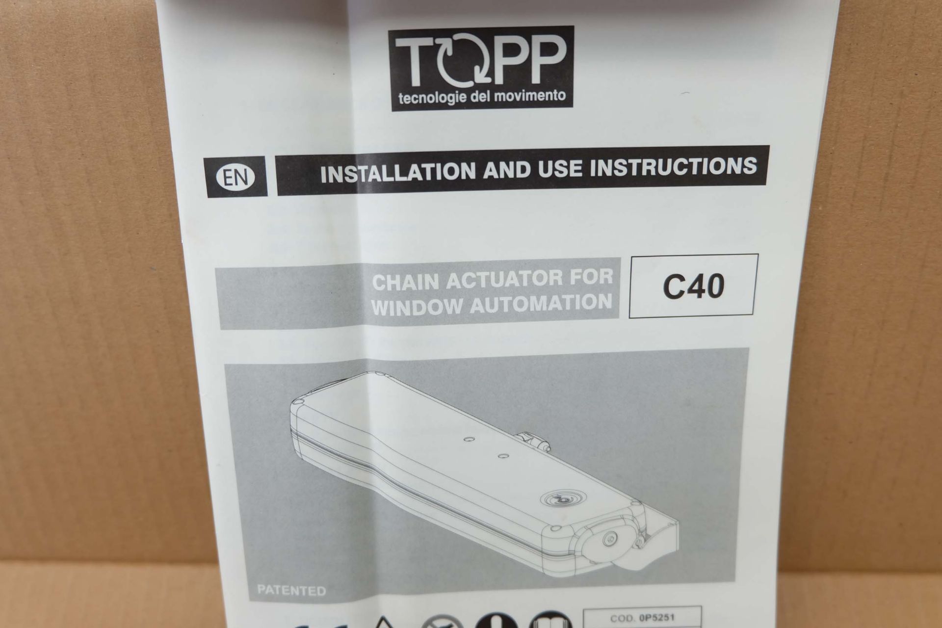 Topp Model C40 Chain Activator for Window Automation 230V-50W. Adjustable Stroke 100-500mm. - Image 4 of 4