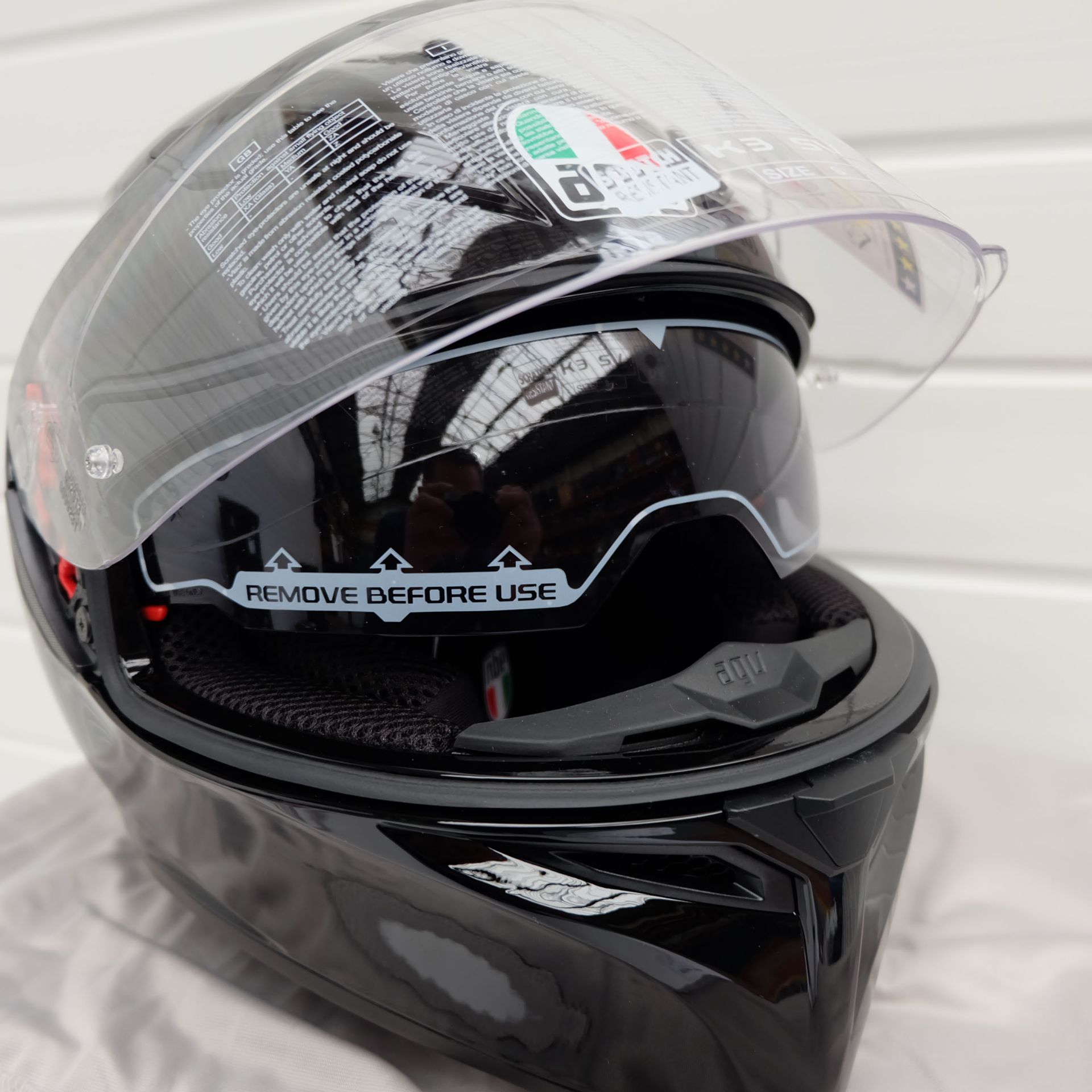 AGV K3 SV-S Full Face Helmet Black Size Small - Image 8 of 14