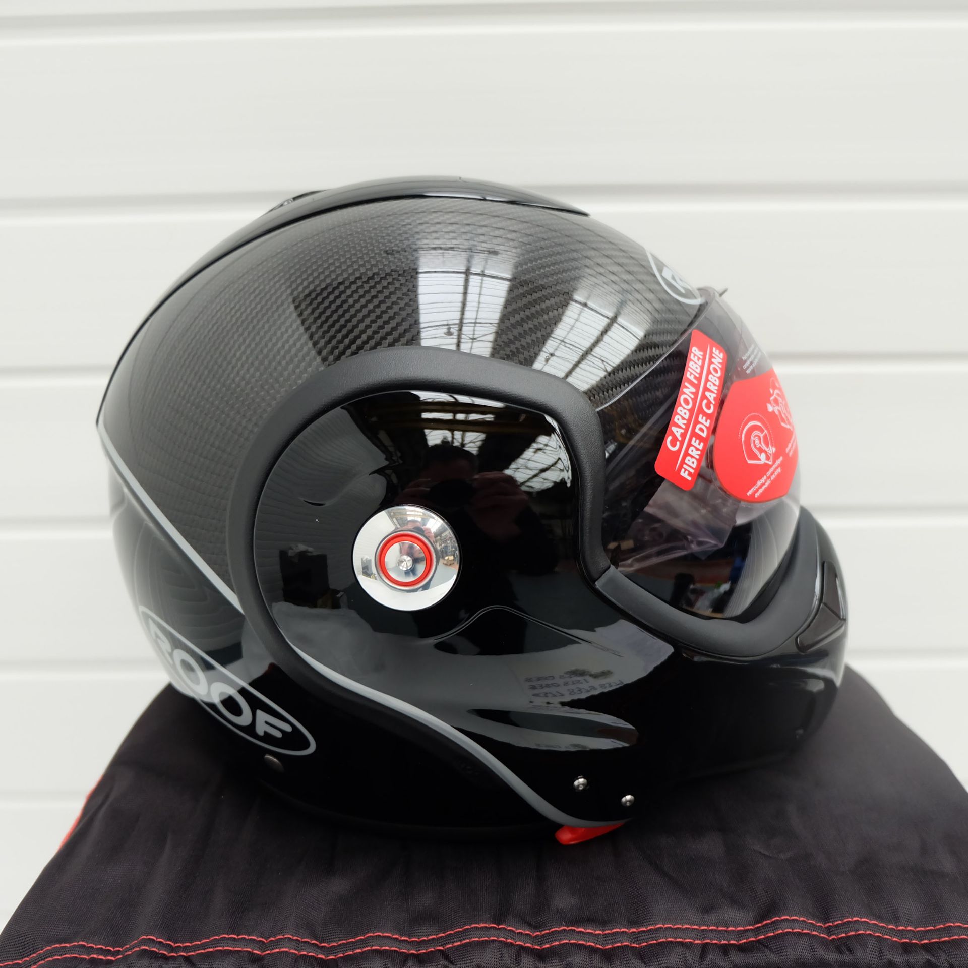 Roof Boxxer Carbon Flip Up Helmet Black SMALL+ BOXER V8 XL - Image 3 of 13
