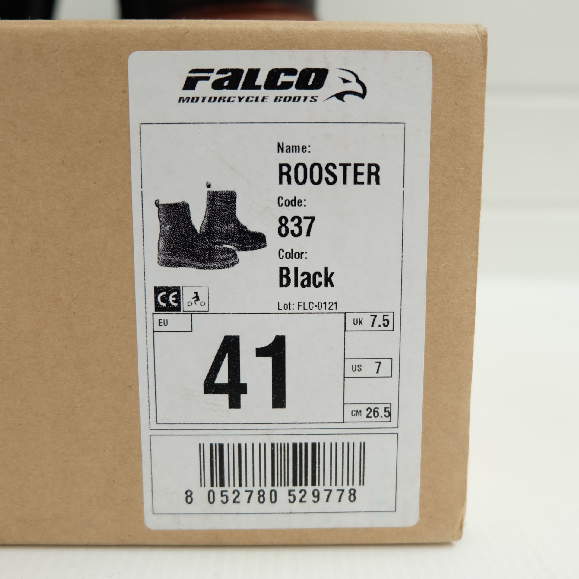 Falco Rooster Leather Waterproof Short Boots 41/UK7.5. Black - Image 5 of 5