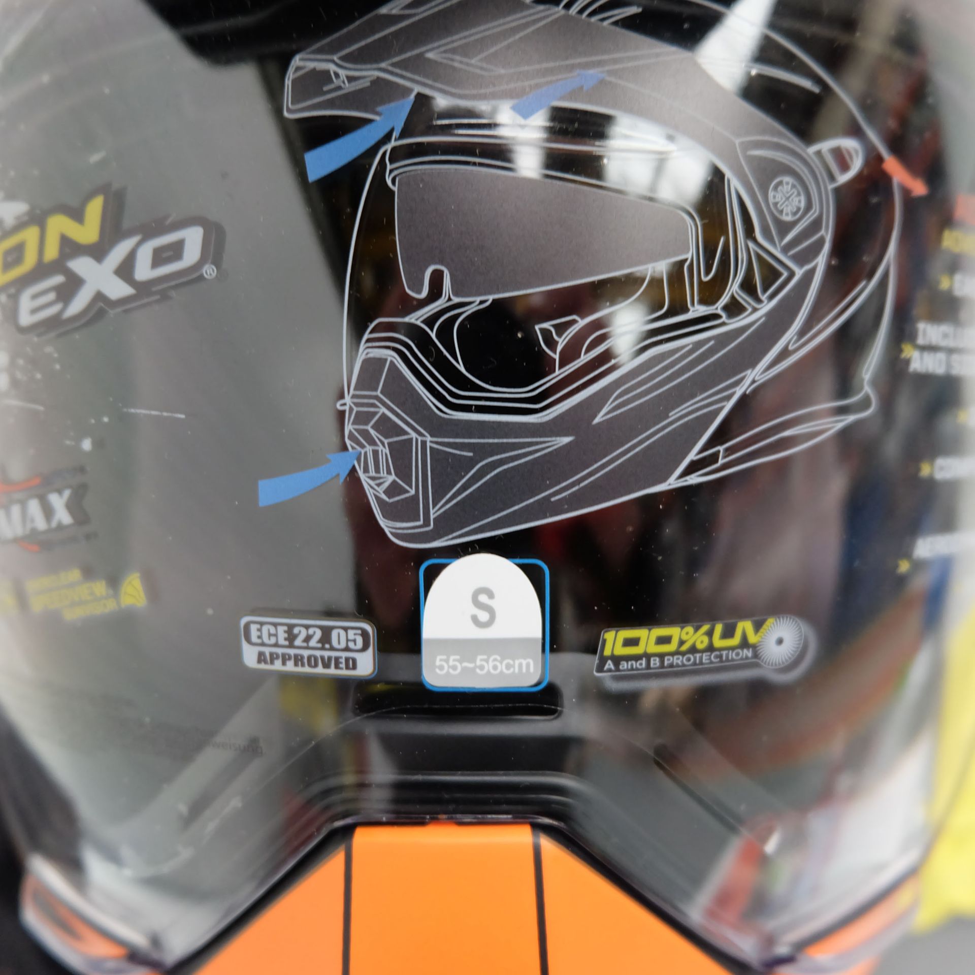 Scorpion Exo ADX-1 Adventure Helmet Tucson Black/Orange Size Small - Image 7 of 12