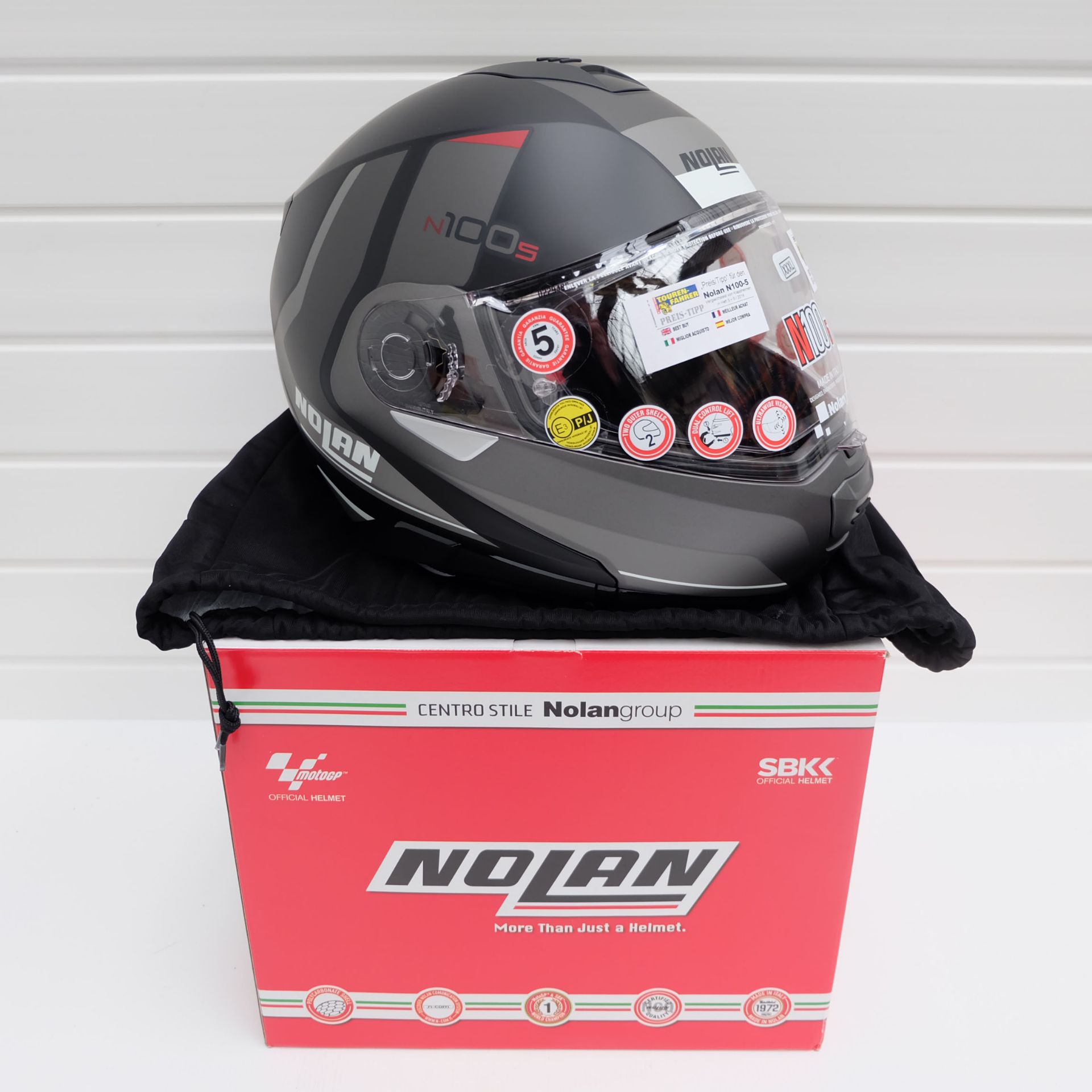 Nolan N100-5 Hilltop Flip Up Helmet Matt Black/Grey Size XXXL