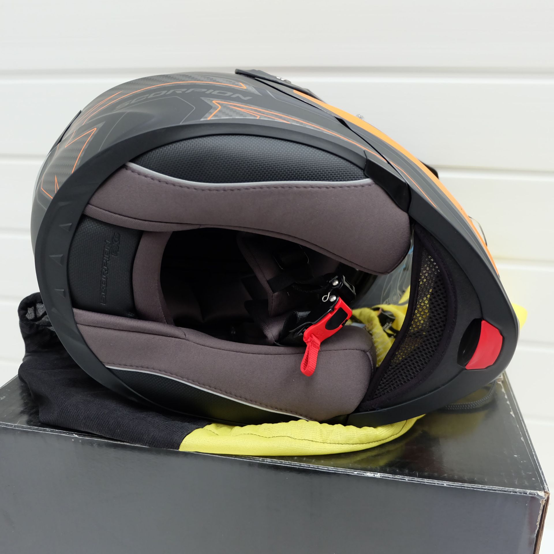 Scorpion Exo ADX-1 Adventure Helmet Tucson Black/Orange Size Small - Image 9 of 12