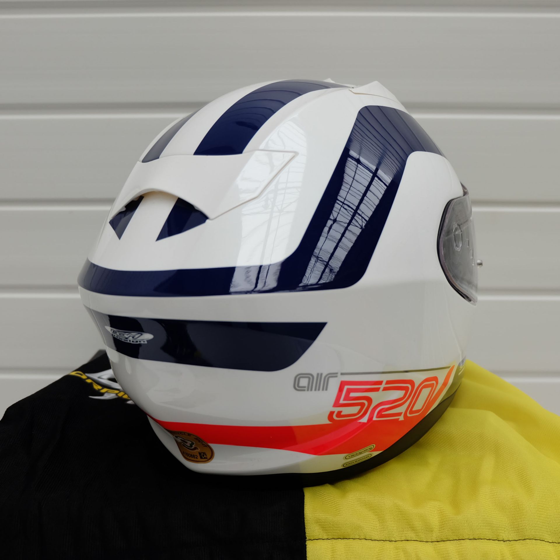 Scorpion Exo 520 Air Full Face Helmet LeMans White/Blue Red Size Medium - Image 4 of 12
