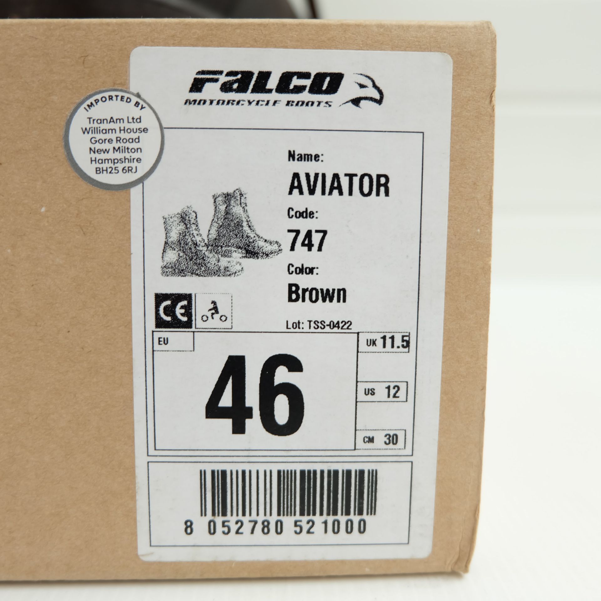 Falco Aviator Aged Leather Waterproof Short Boots 46/UK11.5 - Image 5 of 5