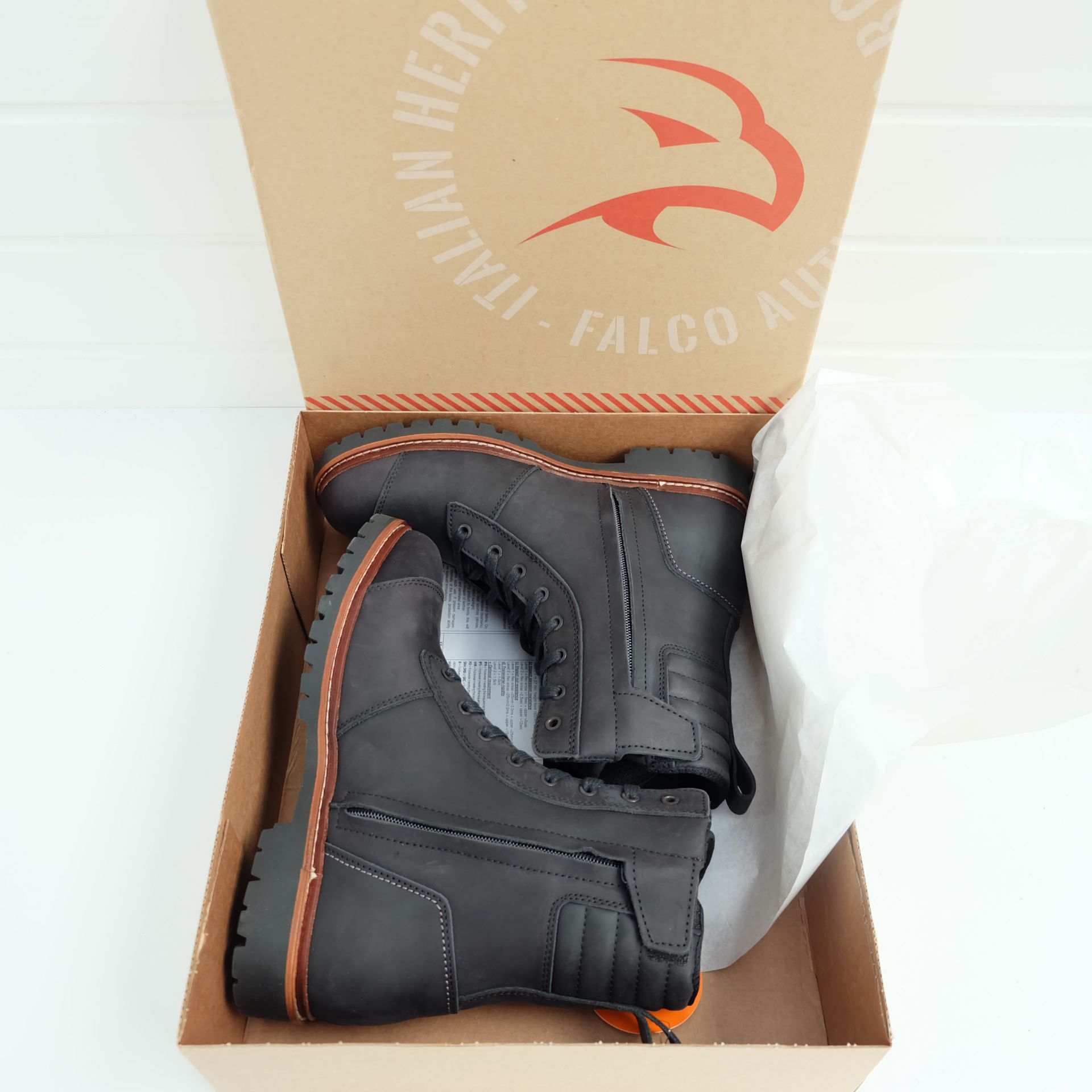 Falco Rooster Leather Waterproof Short Boots 41/UK7.5. Black