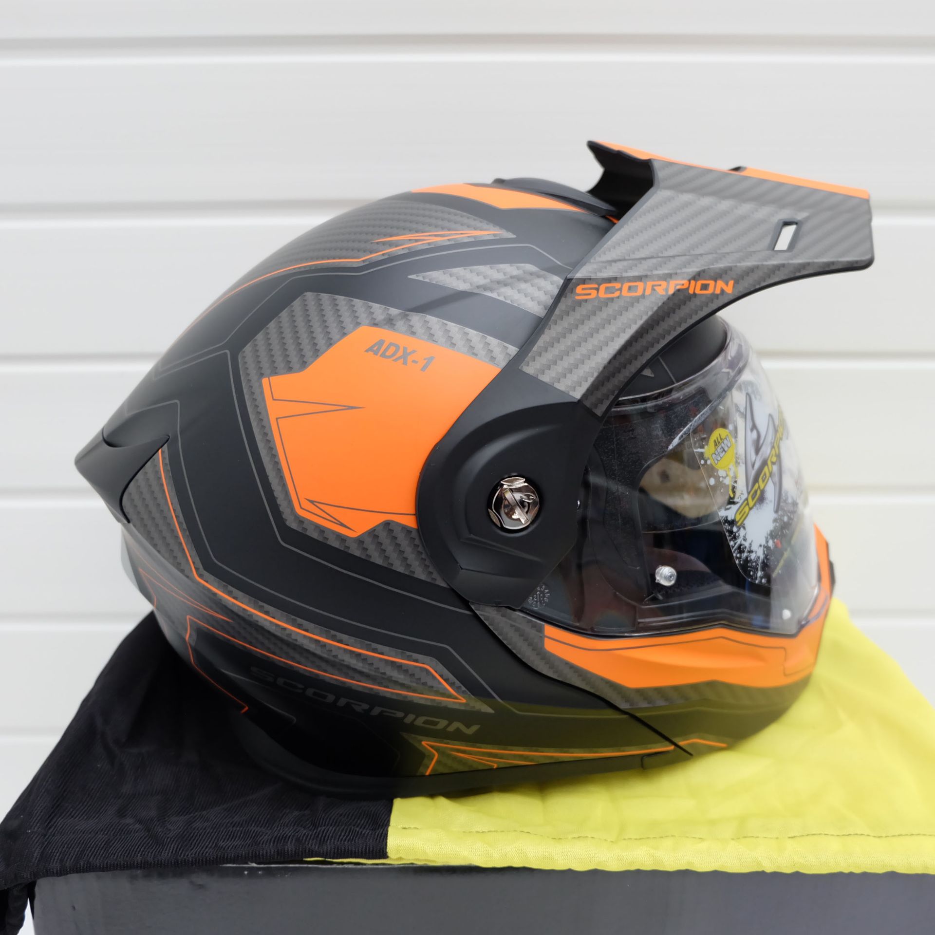 Scorpion Exo ADX-1 Adventure Helmet Tucson Black/Orange Size Small - Image 3 of 12
