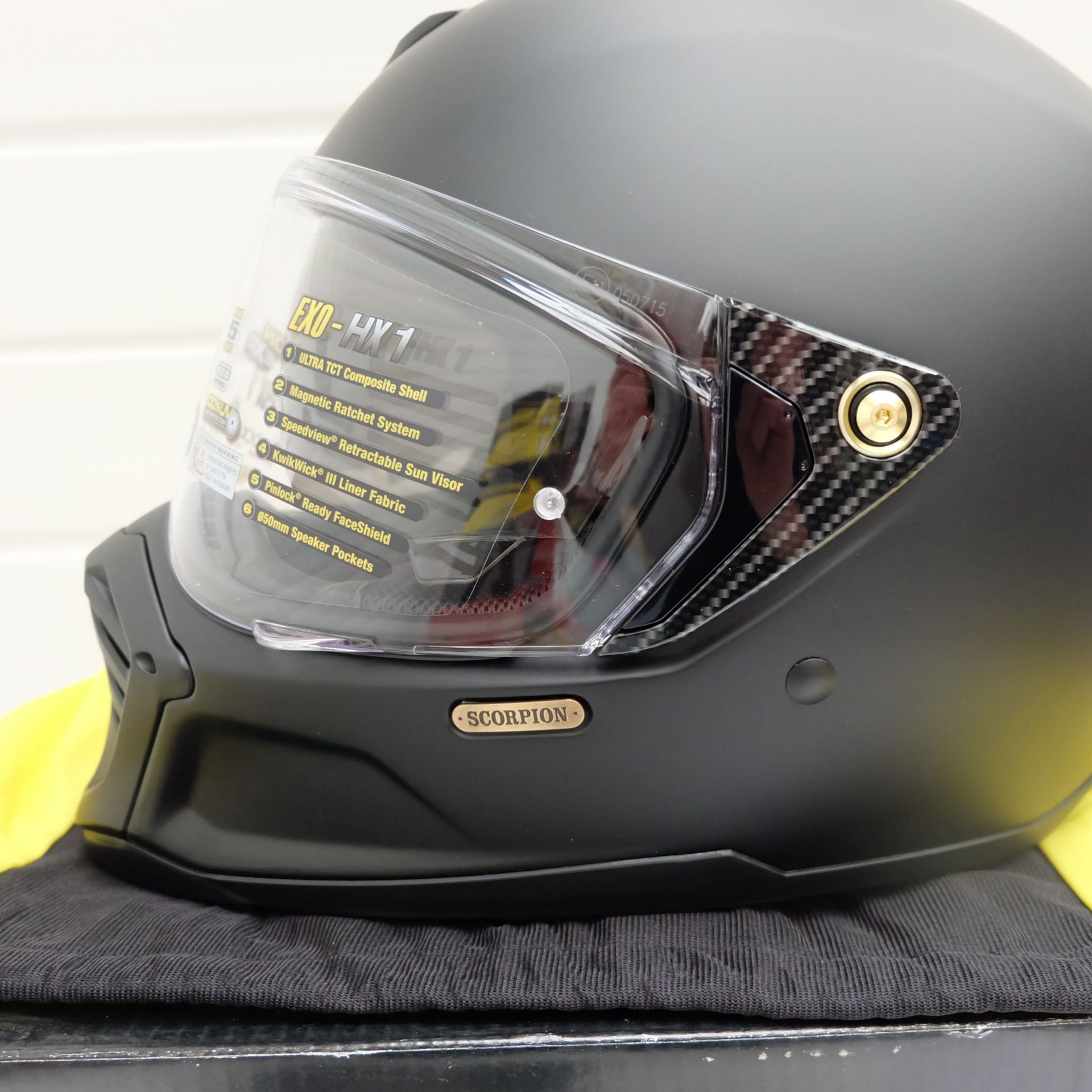 Scorpion Exo HX-1 Full Face Helmet Matt Black Size Small - Image 6 of 14