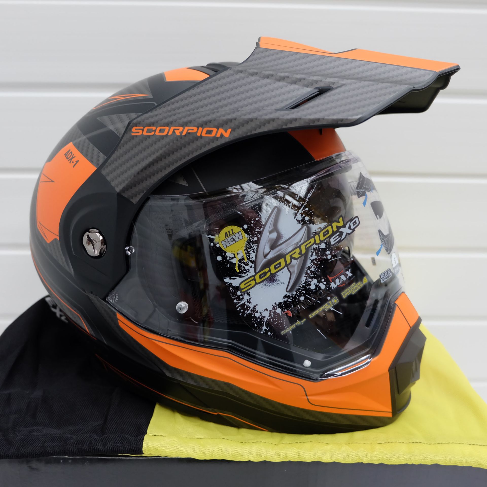 Scorpion Exo ADX-1 Adventure Helmet Tucson Black/Orange Size Small - Image 2 of 12