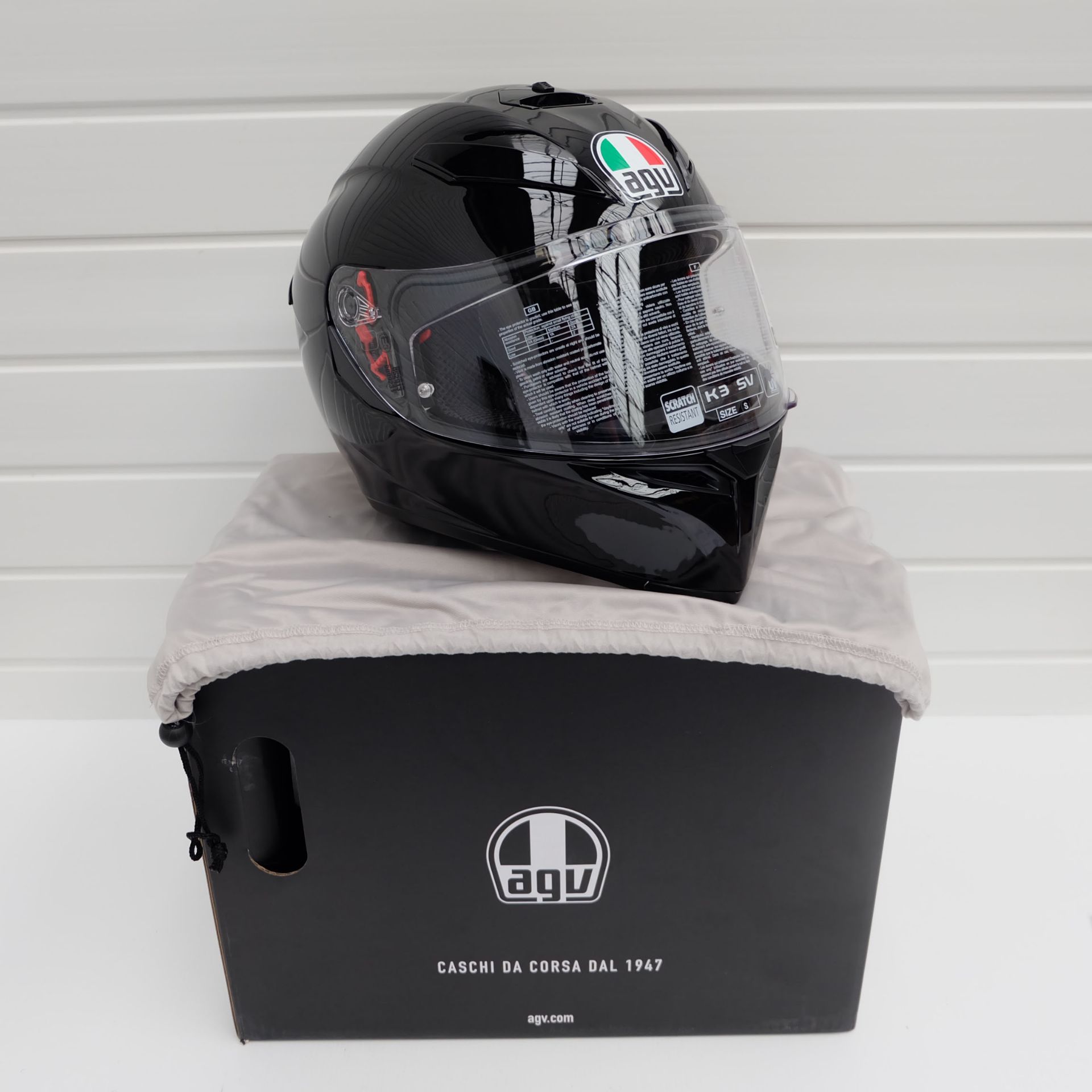 AGV K3 SV-S Full Face Helmet Black Size Small