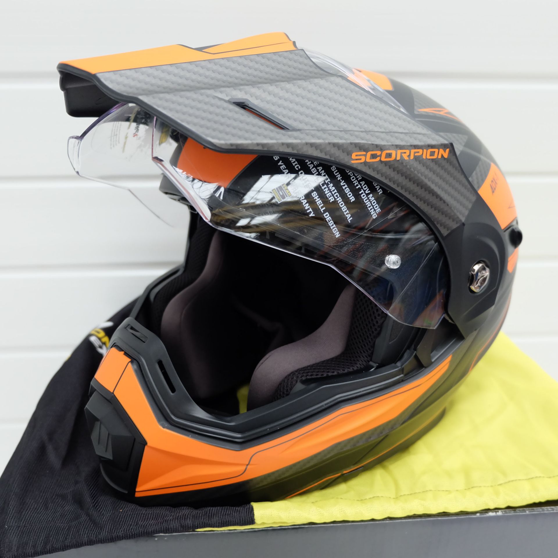 Scorpion Exo ADX-1 Adventure Helmet Tucson Black/Orange Size Small - Image 5 of 12
