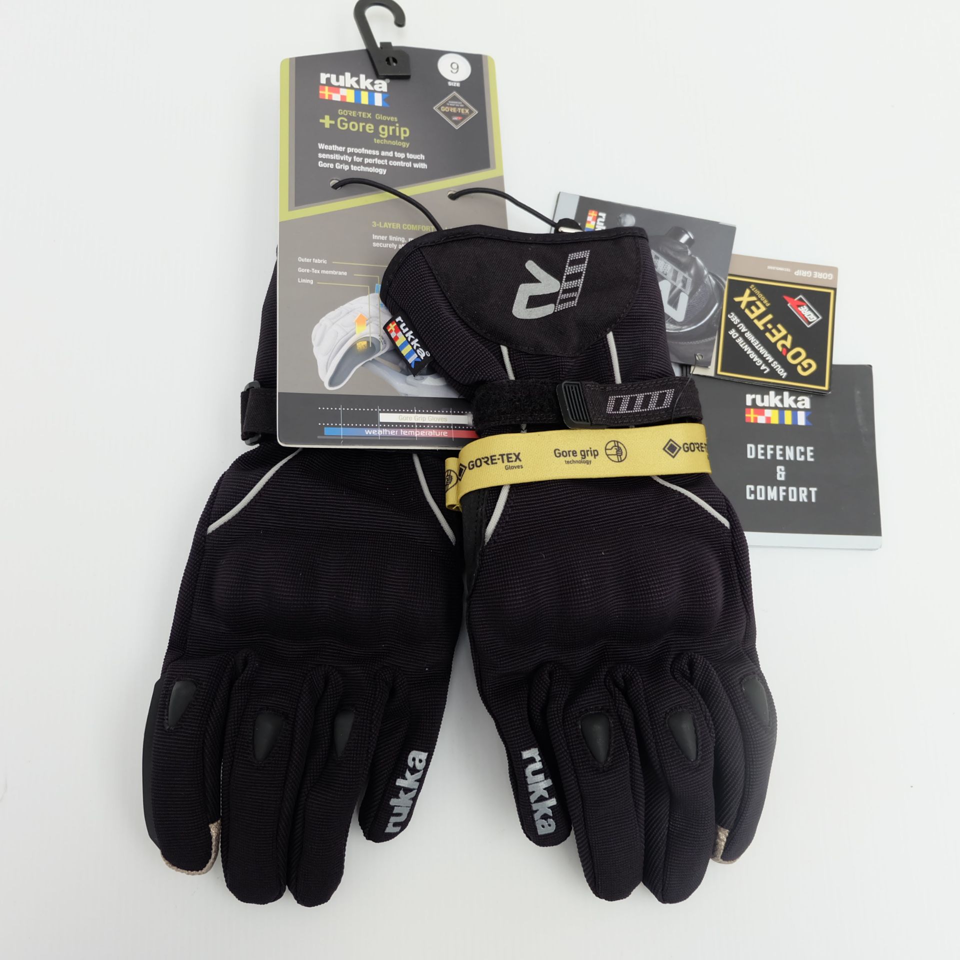 Rukka Virium Gore-Tex Waterproof Gloves With Gore-Grip Black Size 9