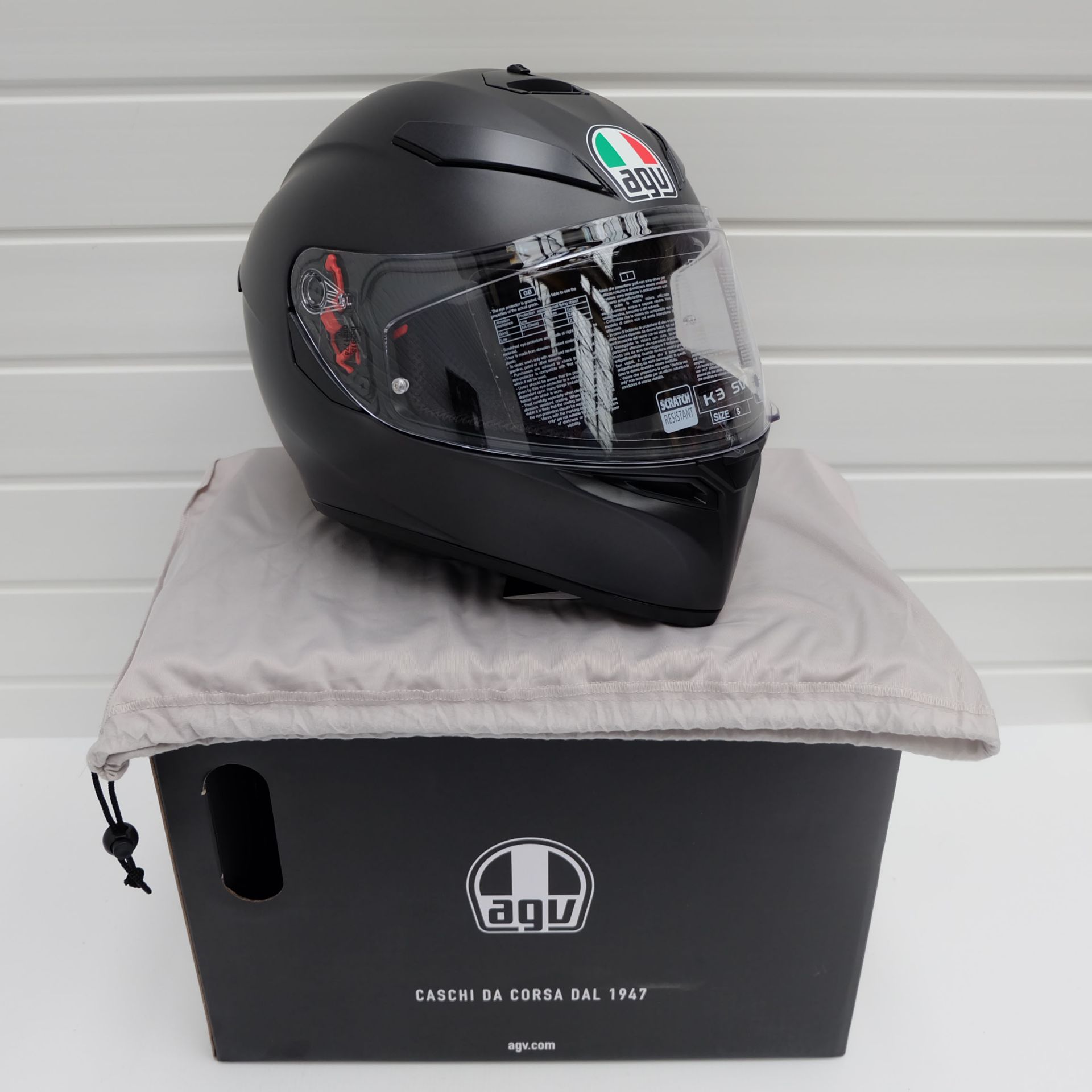 AGV K3 SV-S Full Face Helmet Matt Black Size Small