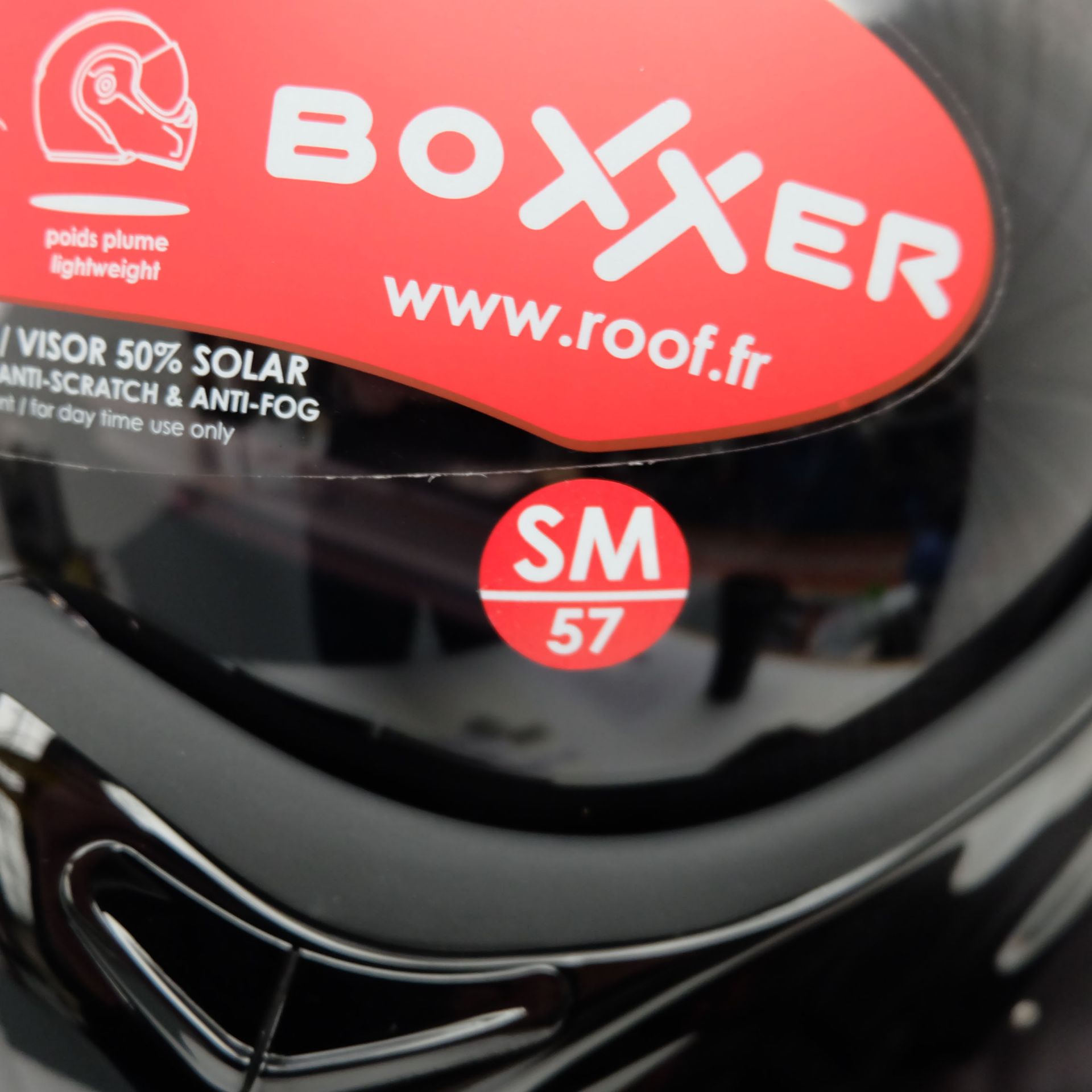 Roof Boxxer Carbon Flip Up Helmet Black SMALL+ BOXER V8 XL - Image 8 of 13