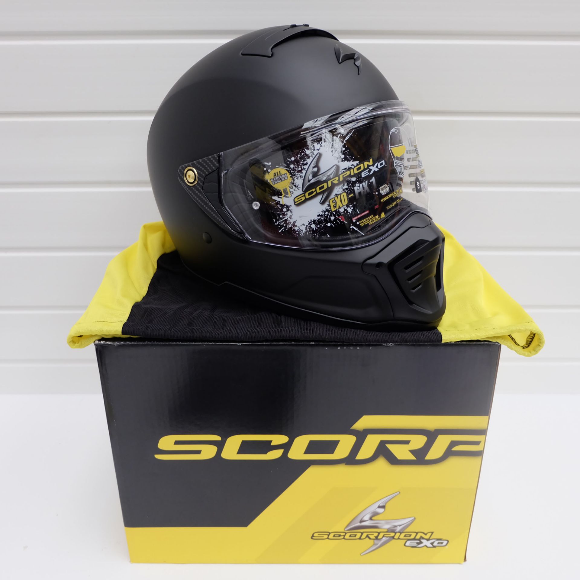 Scorpion Exo HX-1 Full Face Helmet Matt Black Size Small