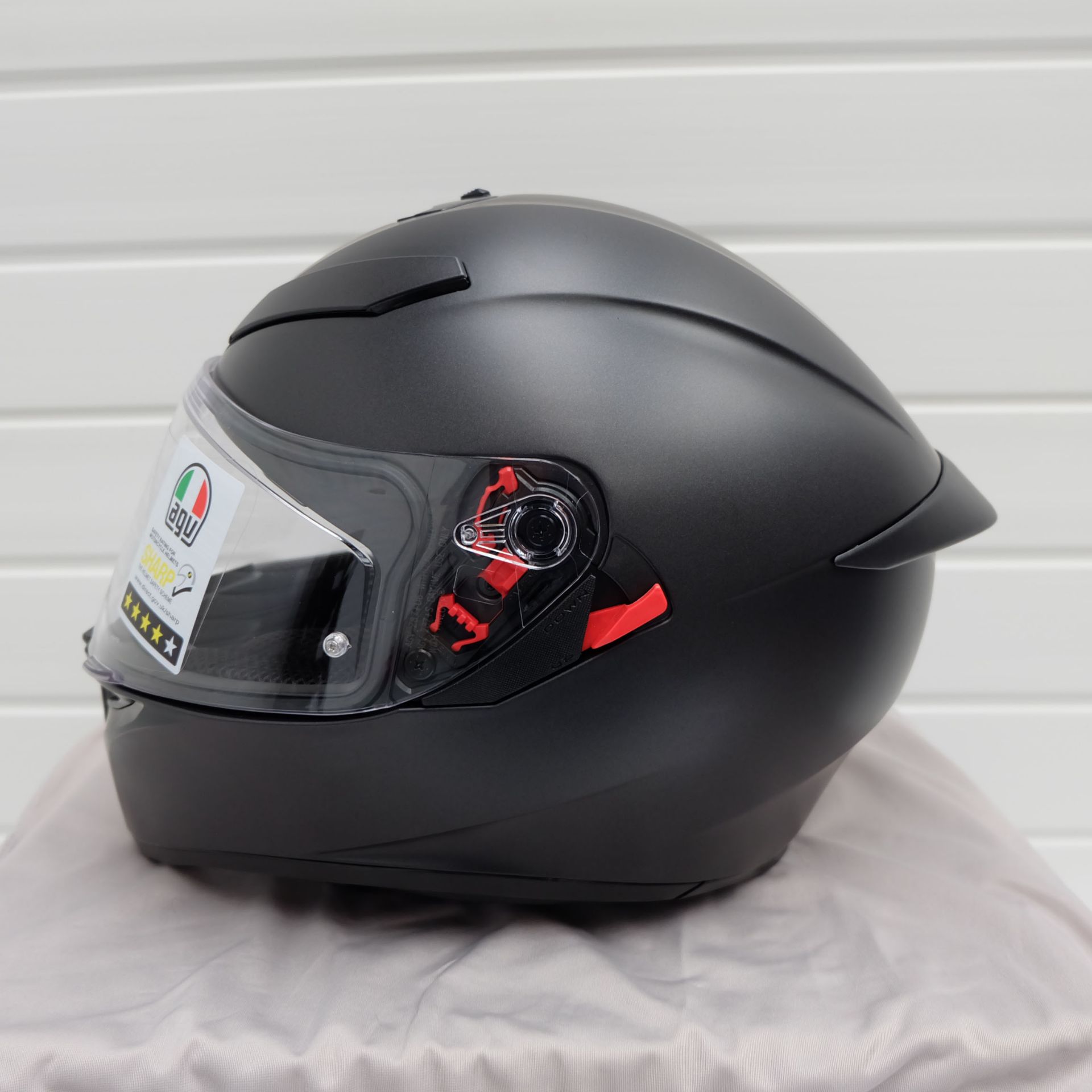 AGV K3 SV-S Full Face Helmet Matt Black Size Small - Image 6 of 12