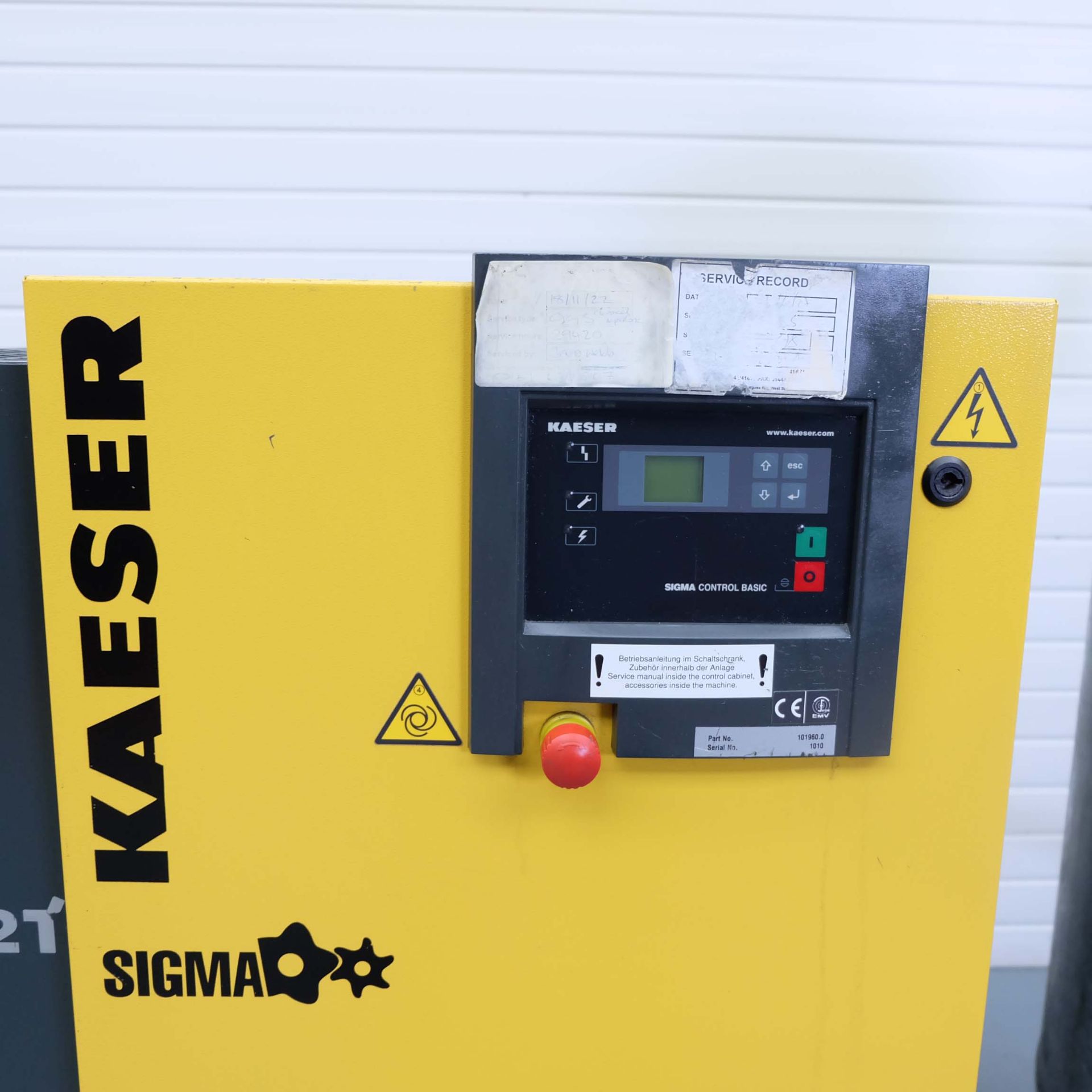 HPC Kaeser Model SK22T Rotary Air Compressor With Air Dryer Model TA8 and 350 Ltr Air Reciever Rated - Image 3 of 15