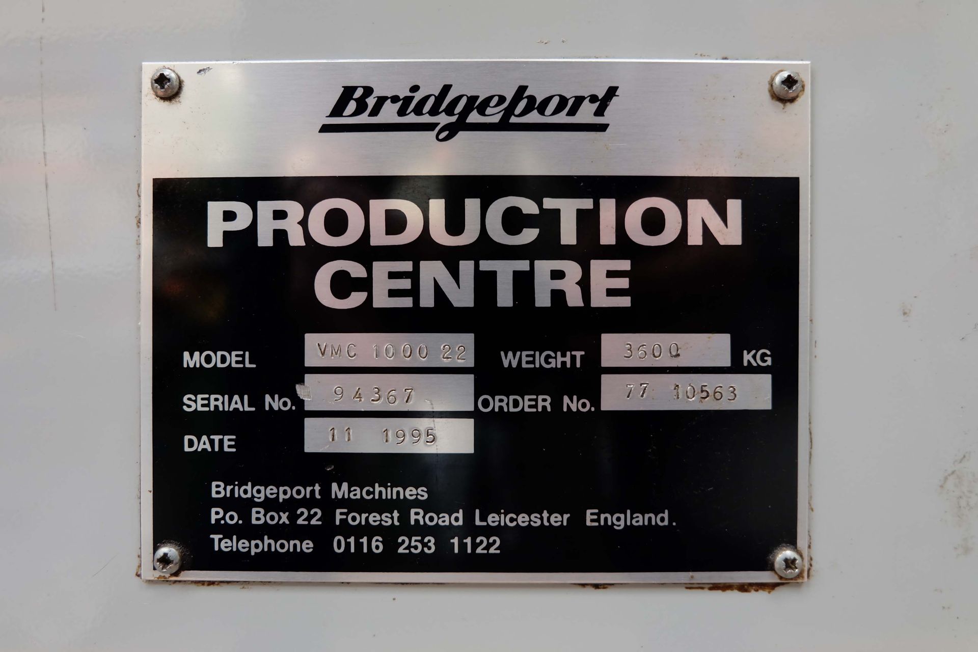 Bridgeport VMC 1000/22 Production Centre With Heidenhain TNC 370 Control. - Image 15 of 16
