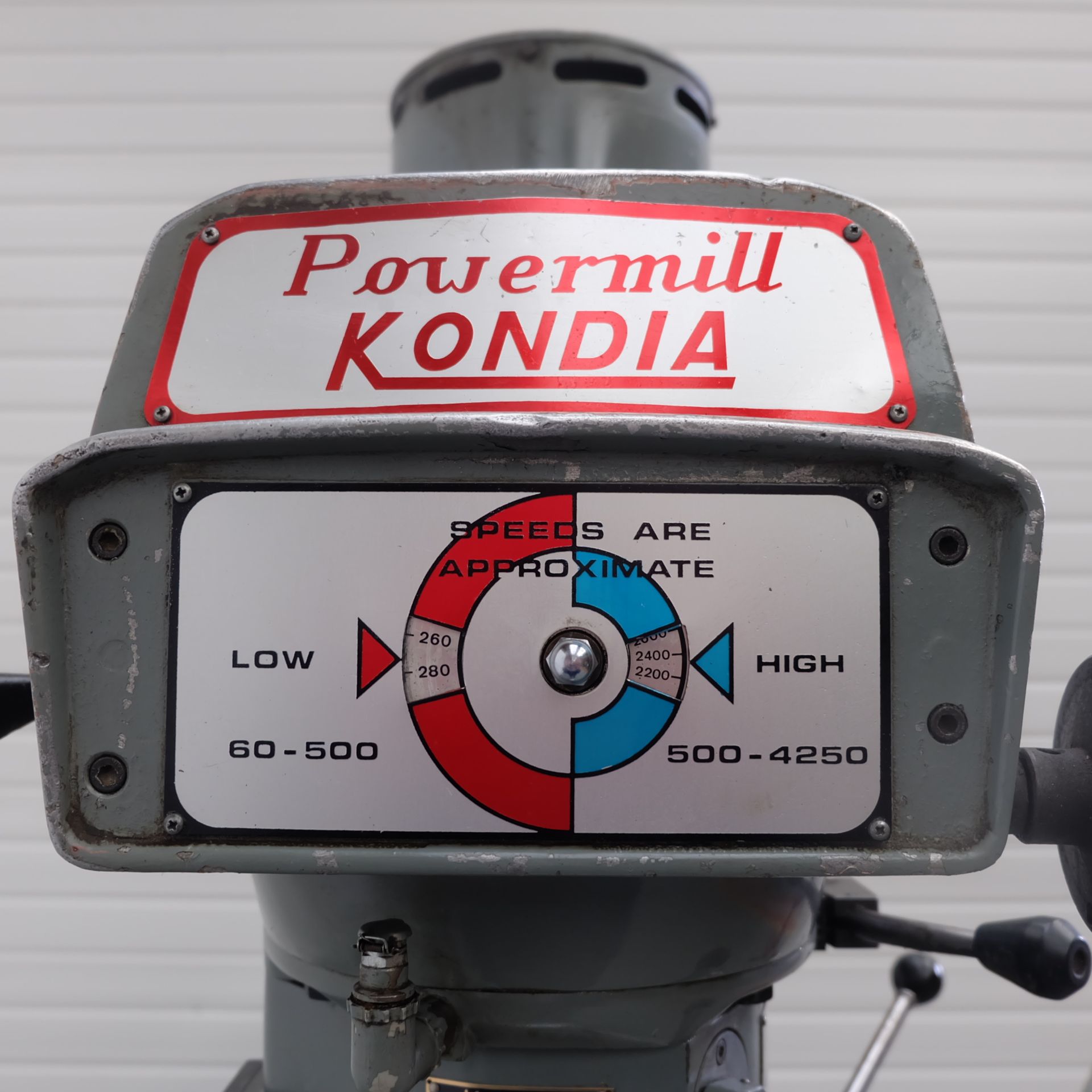 Kondia Type FV-1 Powermill Vari-Speed Head Turret Milling Machine. - Image 5 of 12