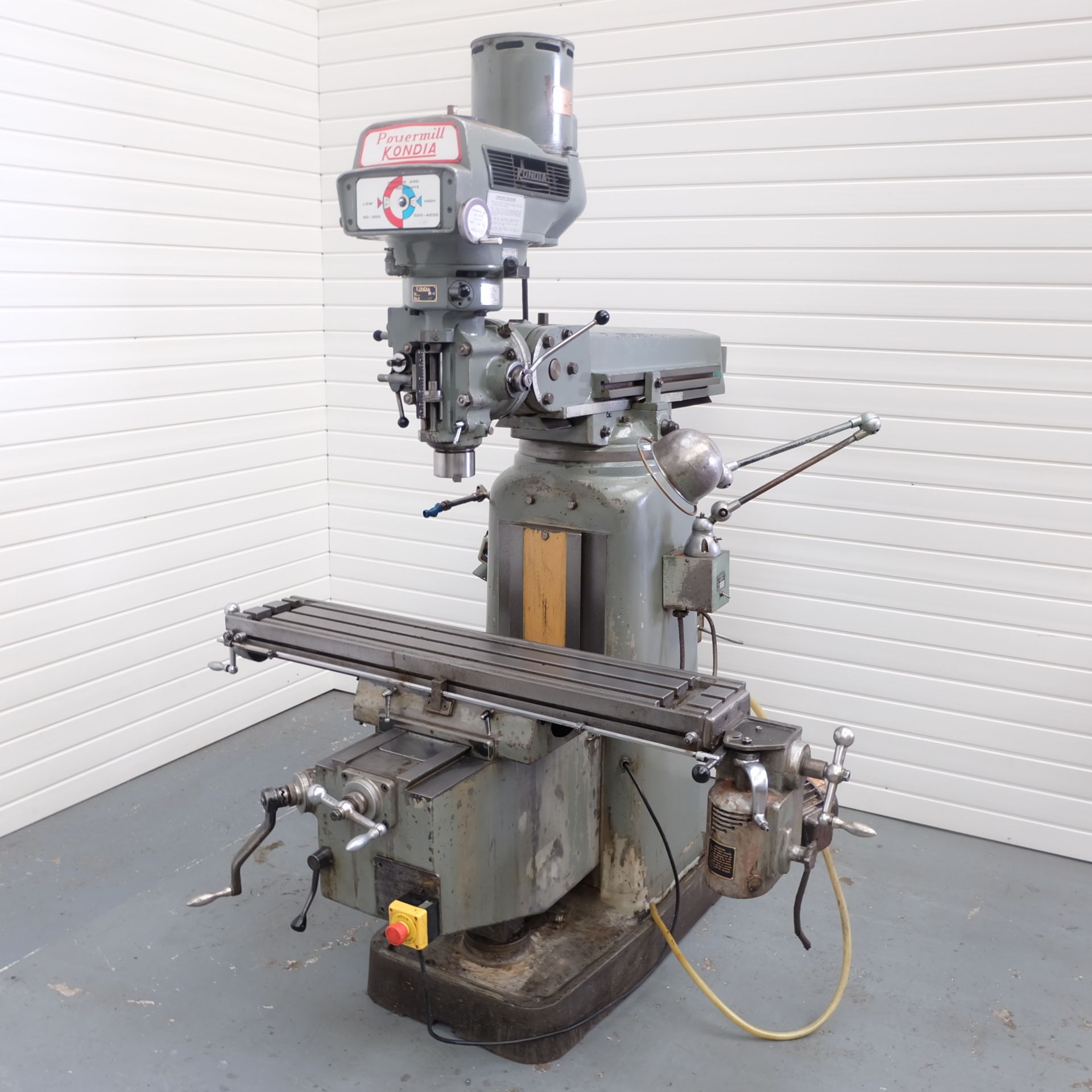 Kondia Type FV-1 Powermill Vari-Speed Head Turret Milling Machine.