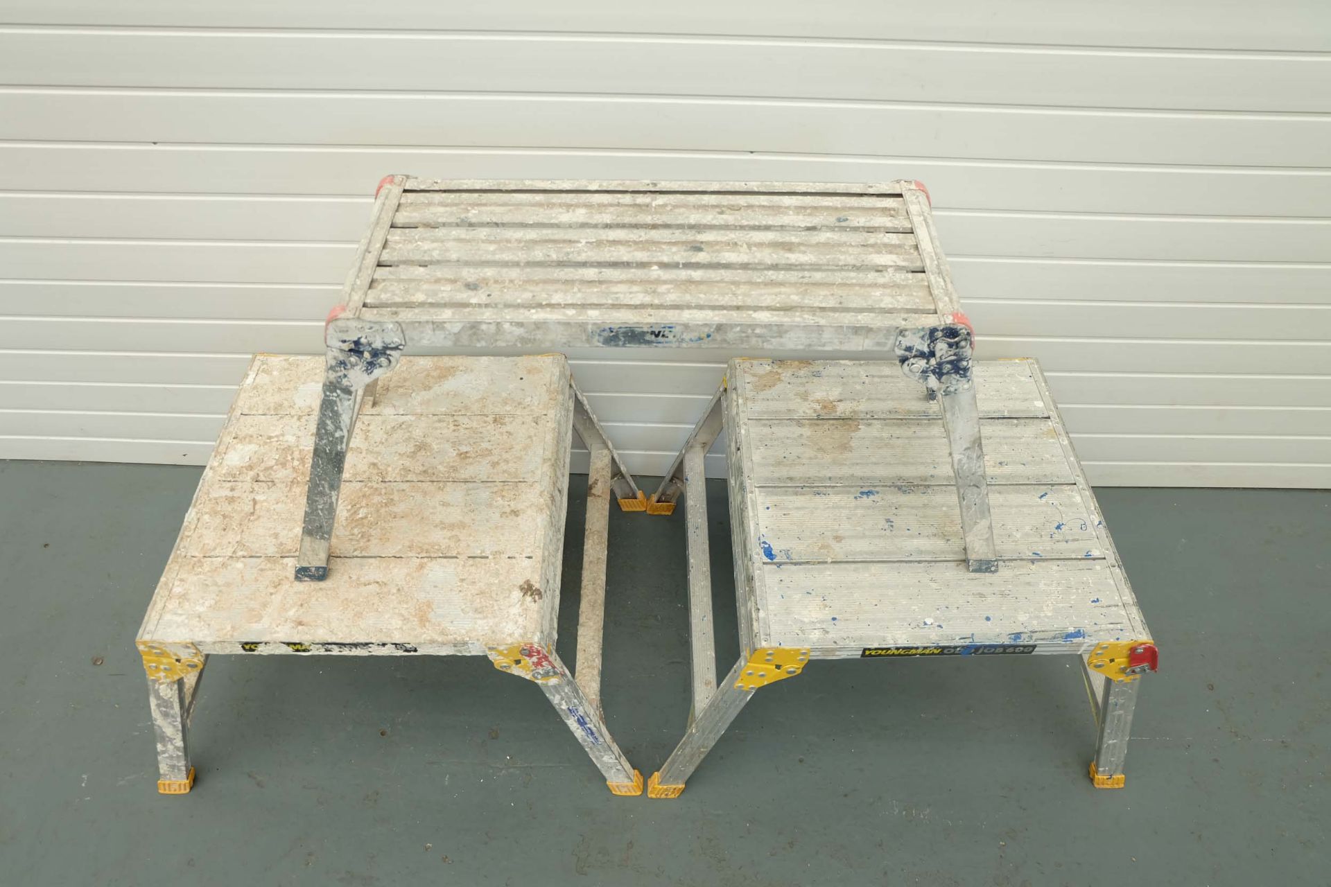 3 x Aluminium Platforms. 2 x Youngman 600 x 600mm. Height: 500mm. And Werner 700 x 300mm. - Image 2 of 5