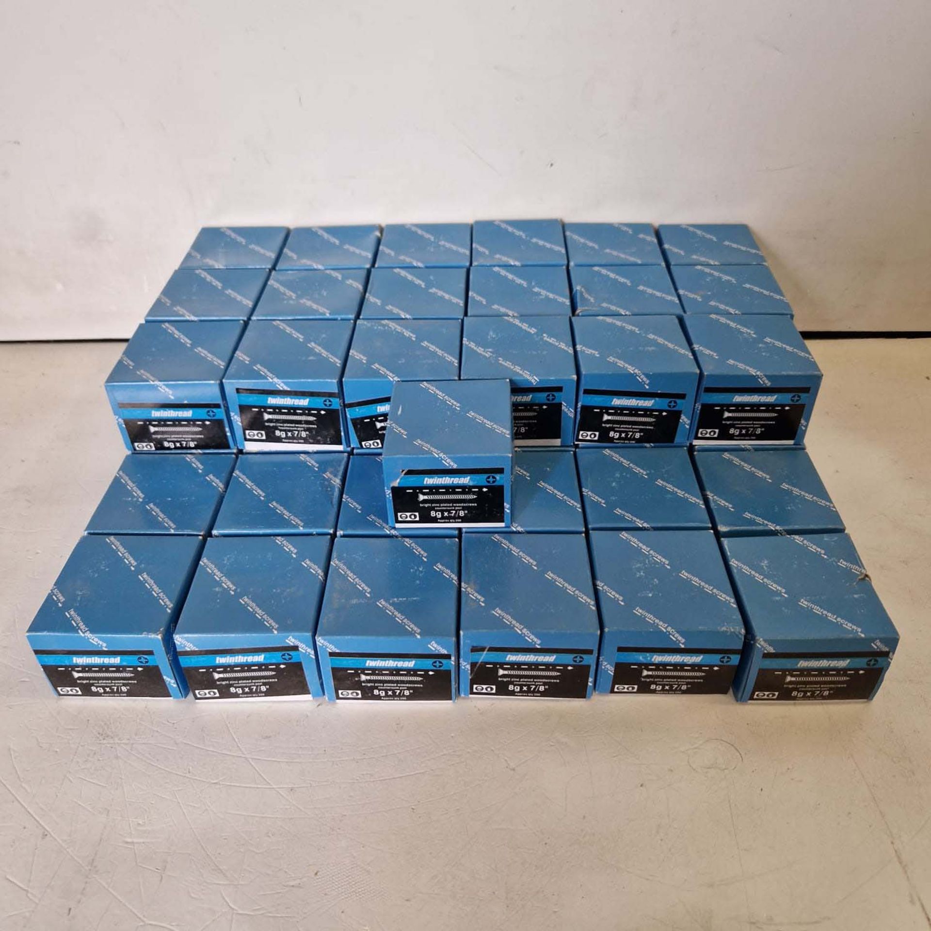 49 x Boxes Twin Thread Bright Zinc Plated Woodscrews 89 x 7/8".