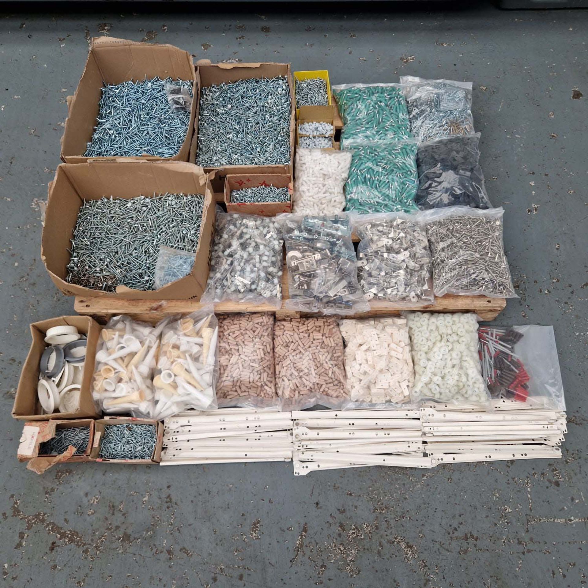 Quantity of Various Screws, Dowels & Hinges Etc. For Woodworking. - Image 2 of 24