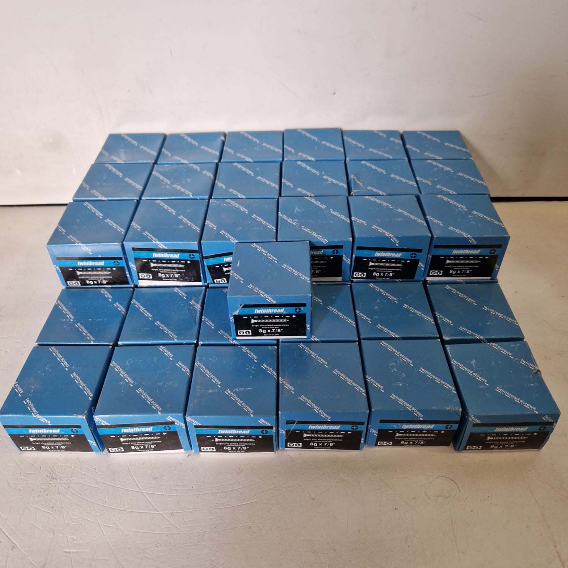 49 x Boxes Twin Thread Bright Zinc Plated Woodscrews 89 x 7/8".