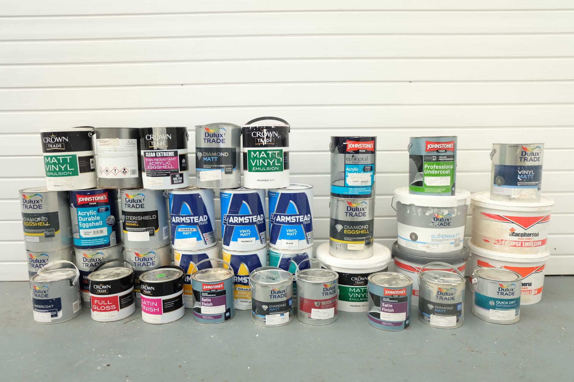 35 x Tins & Tubs of Various Paints. Most Are Full.