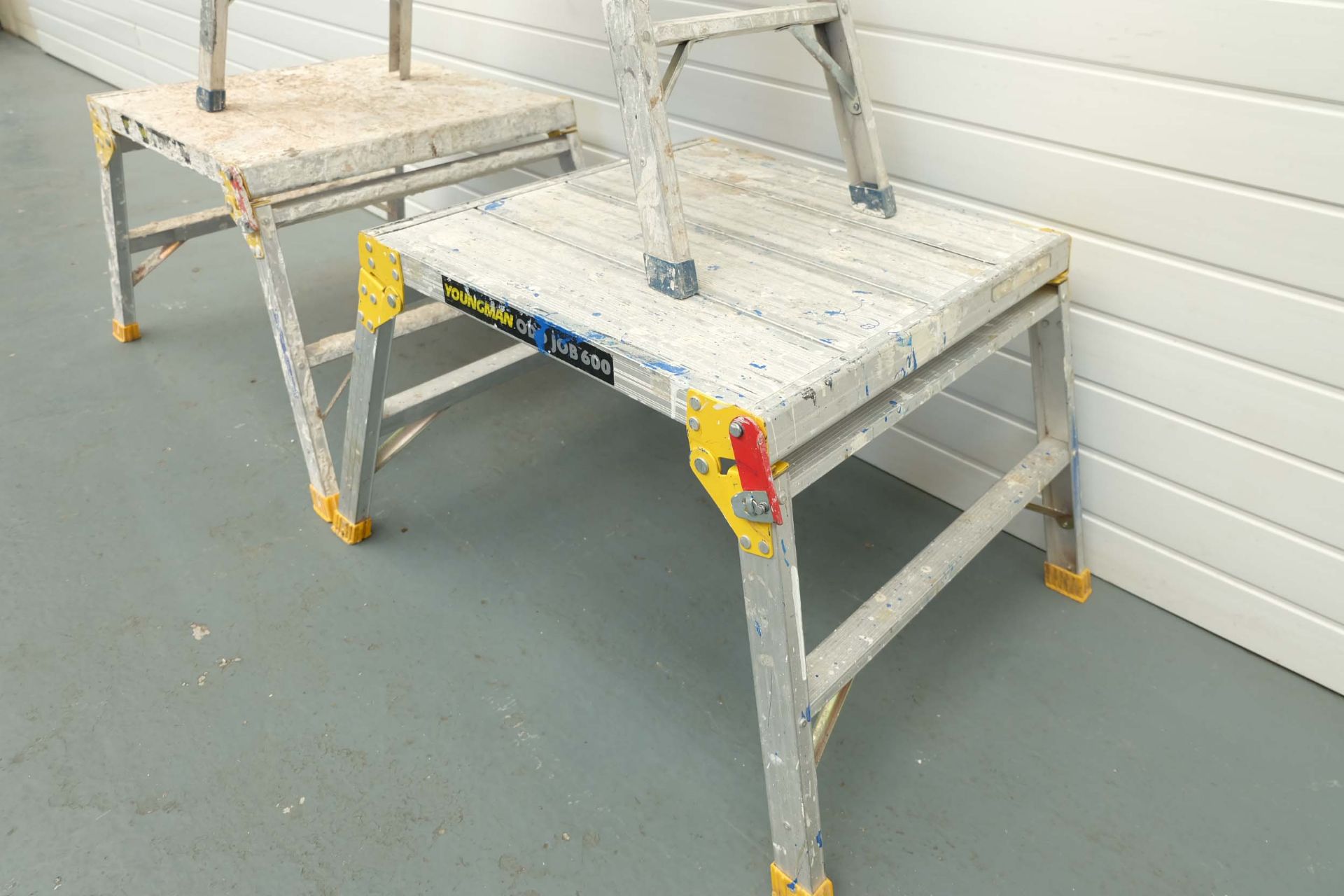 3 x Aluminium Platforms. 2 x Youngman 600 x 600mm. Height: 500mm. And Werner 700 x 300mm. - Image 3 of 5