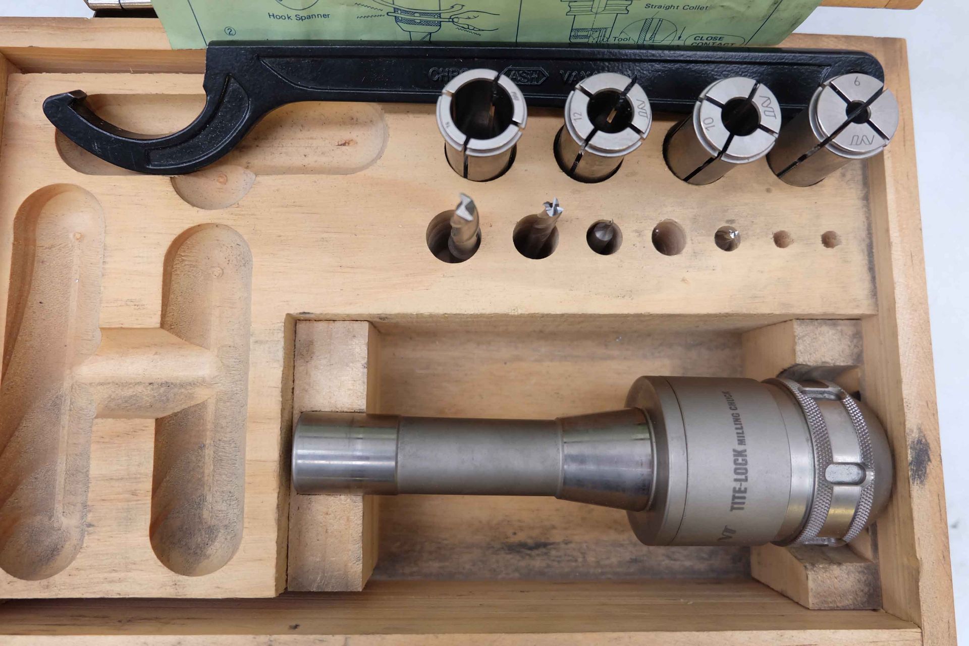 NT Tite-Lock Milling Chuck and Collets with R8 Taper to Suit Bridgeport Etc. - Image 2 of 8