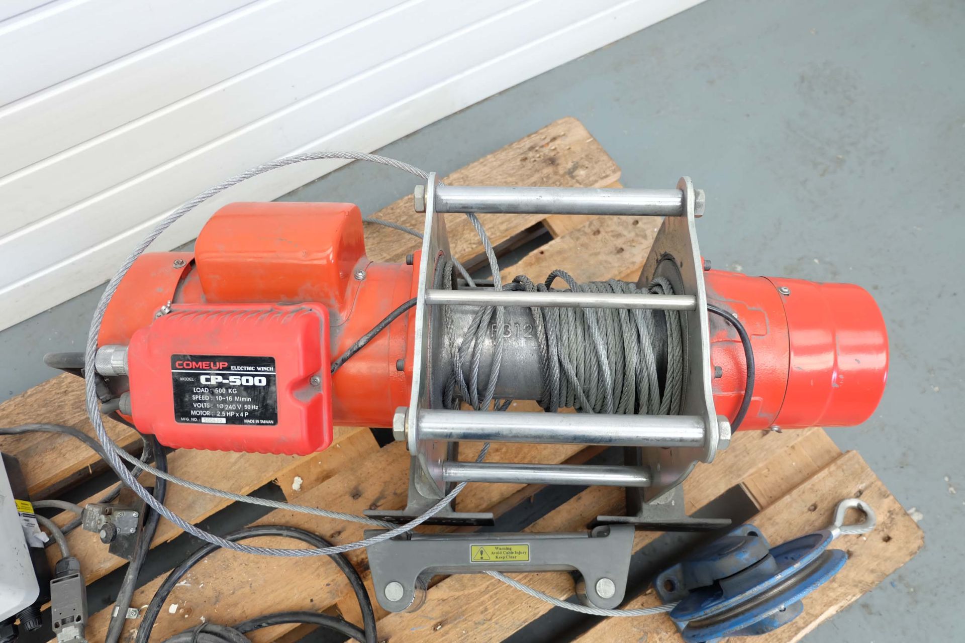 Come Up Model CP-500 Electric Winch With Pendant Control. - Image 2 of 7