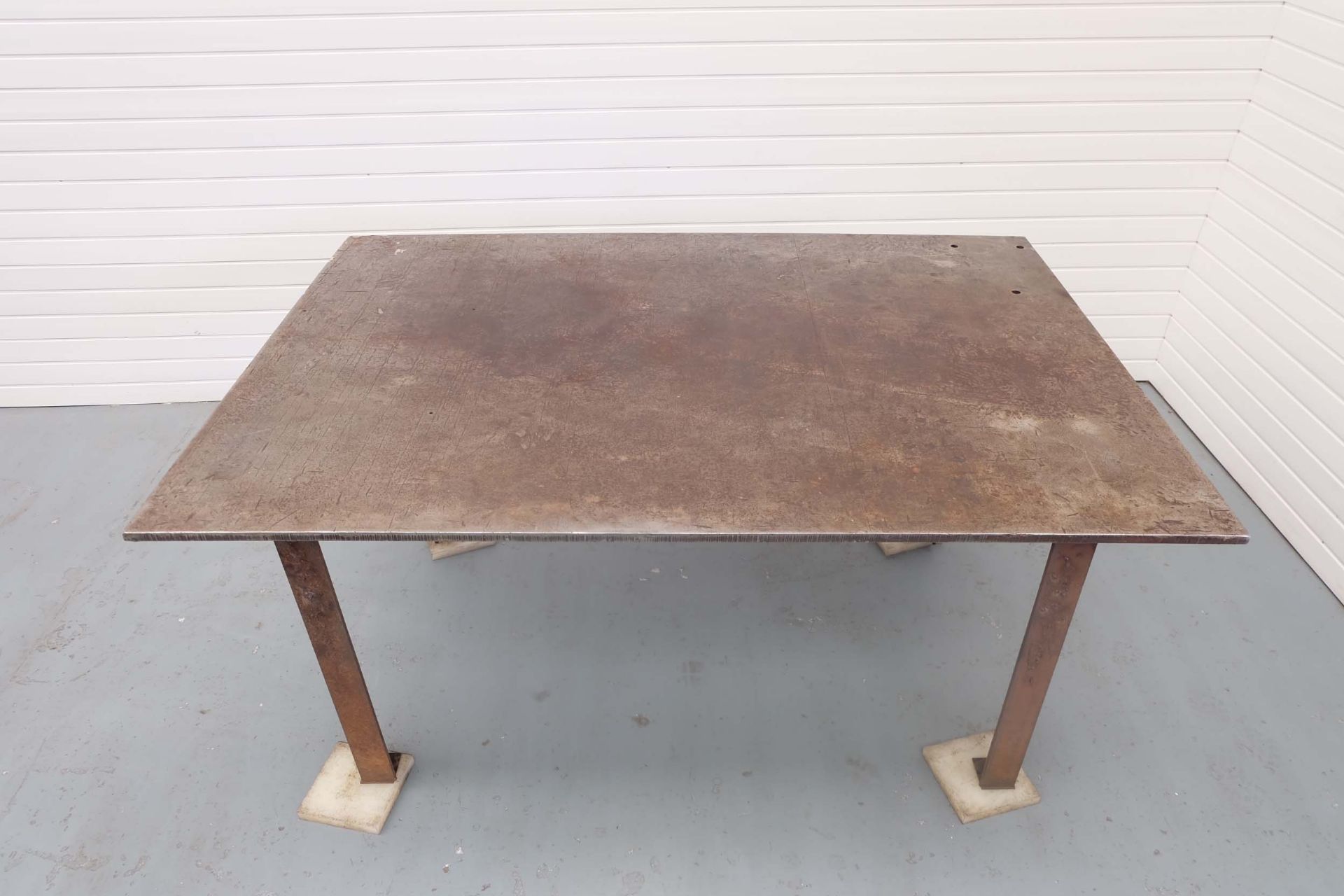 Steel Table For Welding Etc. Size 6' x 4. Thickness 3/4". Work Height 36". - Image 3 of 5