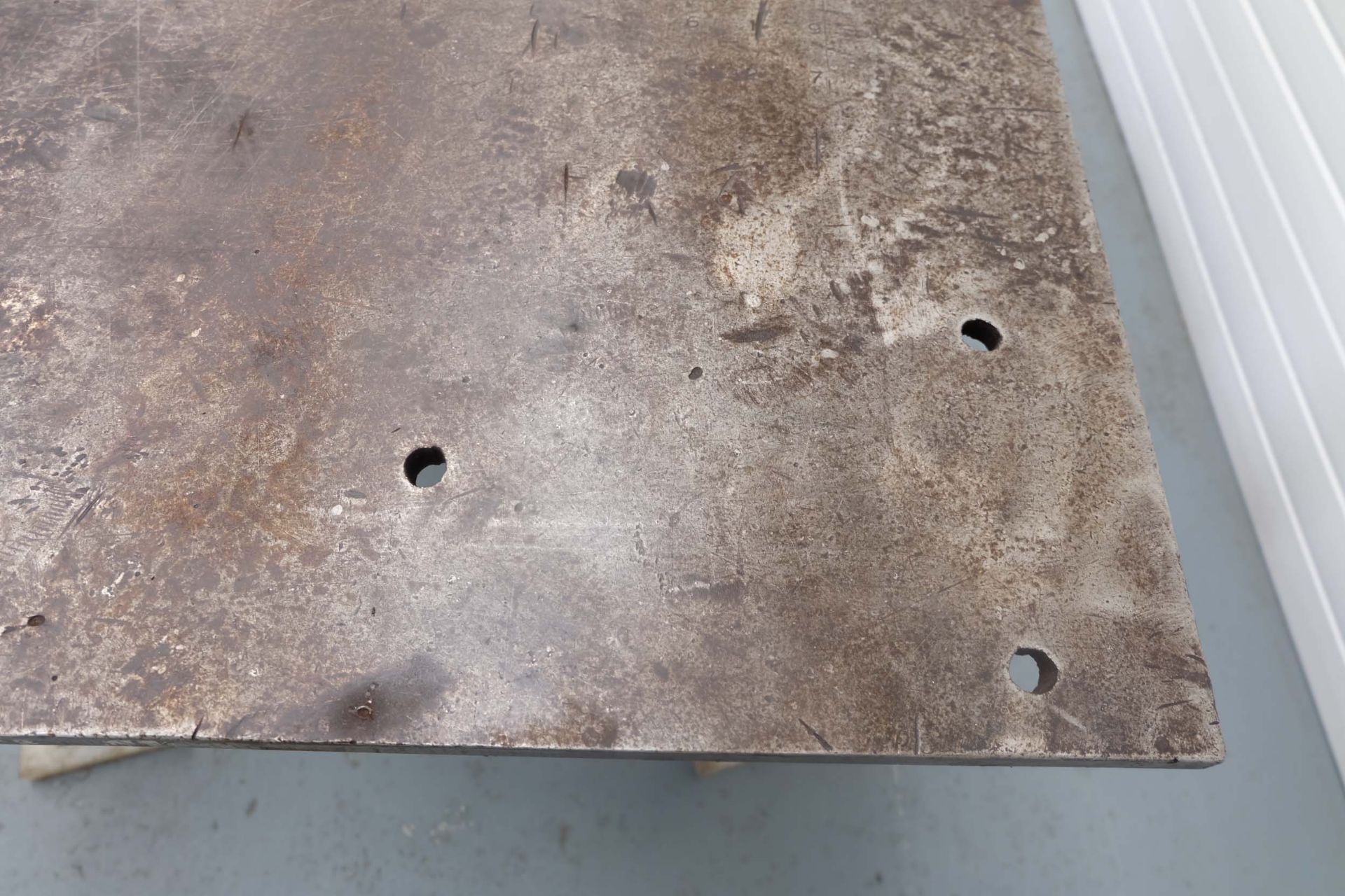Steel Table For Welding Etc. Size 6' x 4. Thickness 3/4". Work Height 36". - Image 5 of 5